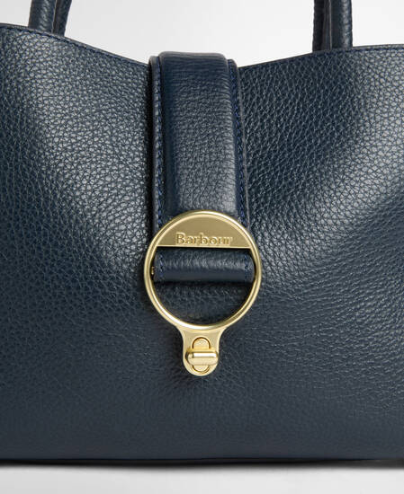 Barbour Ledertasche Alder Mini Navy