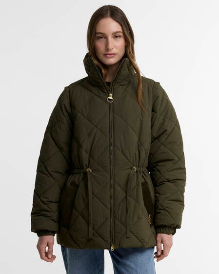 Barbour Winterjacke Tanfield Olive/Shadow Classic