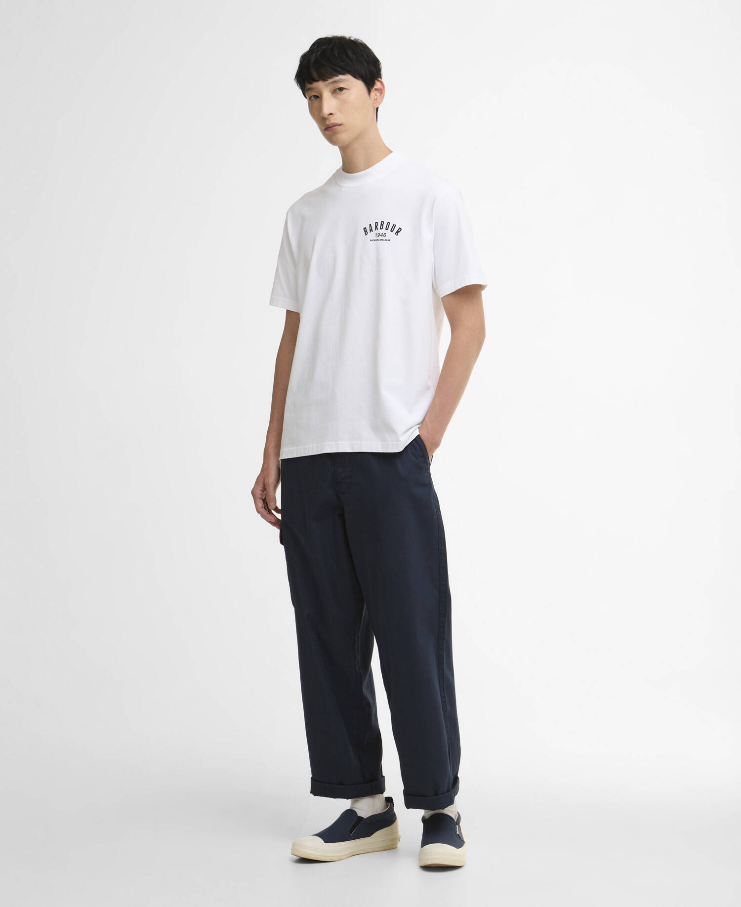 T-shirt oversize con stampa 1946 White image number 1