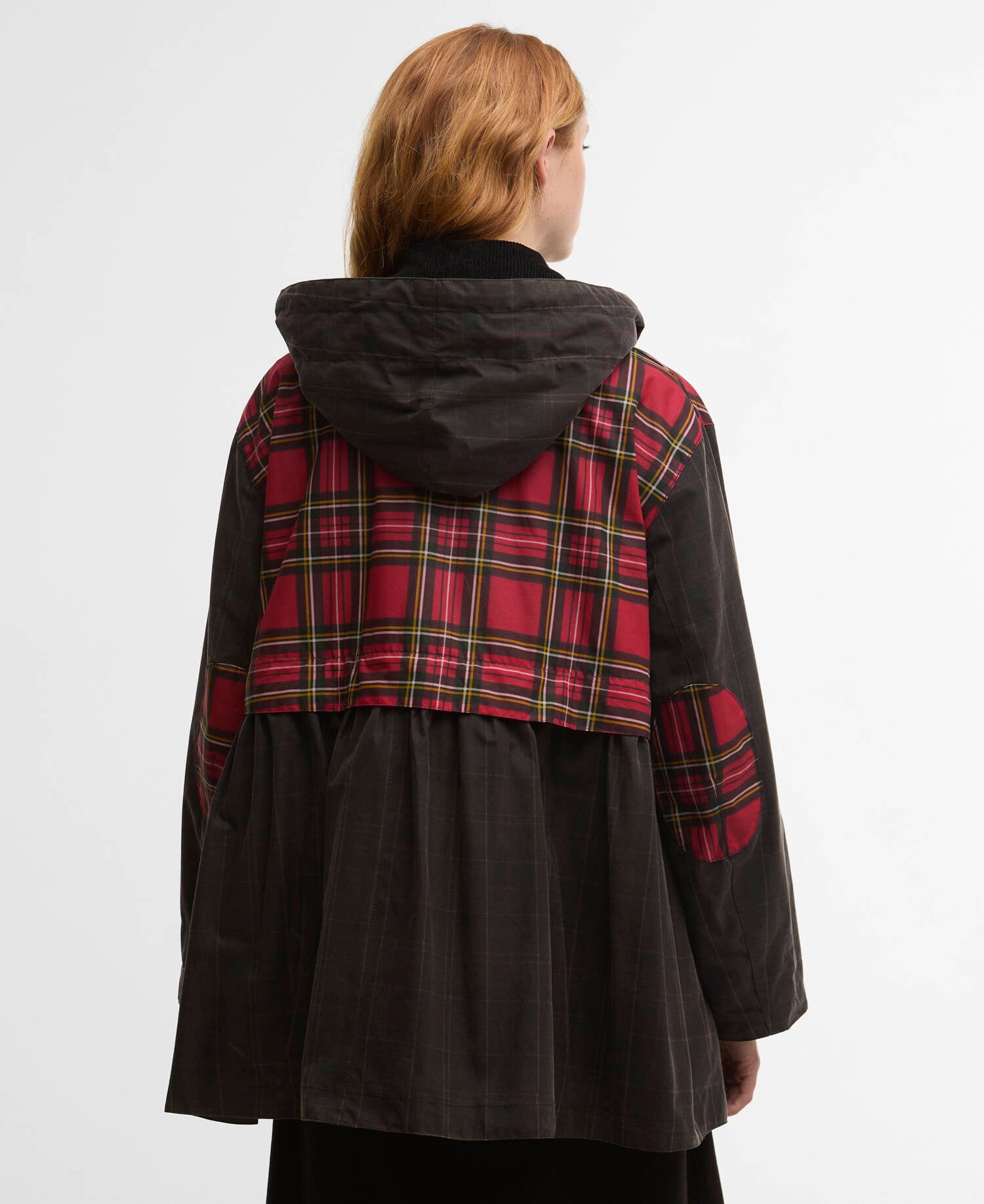 Barbour x GANNI Tartan Peplum Waxed Jacket Classic/Royal Stewart/Charcoal/Classic Tartan image number 2