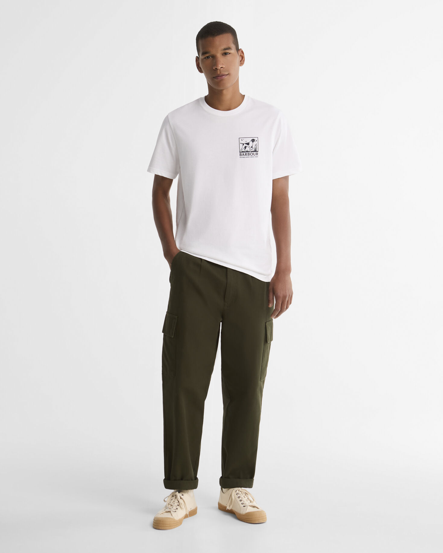 Setter Graphic Tailored T-shirt White
