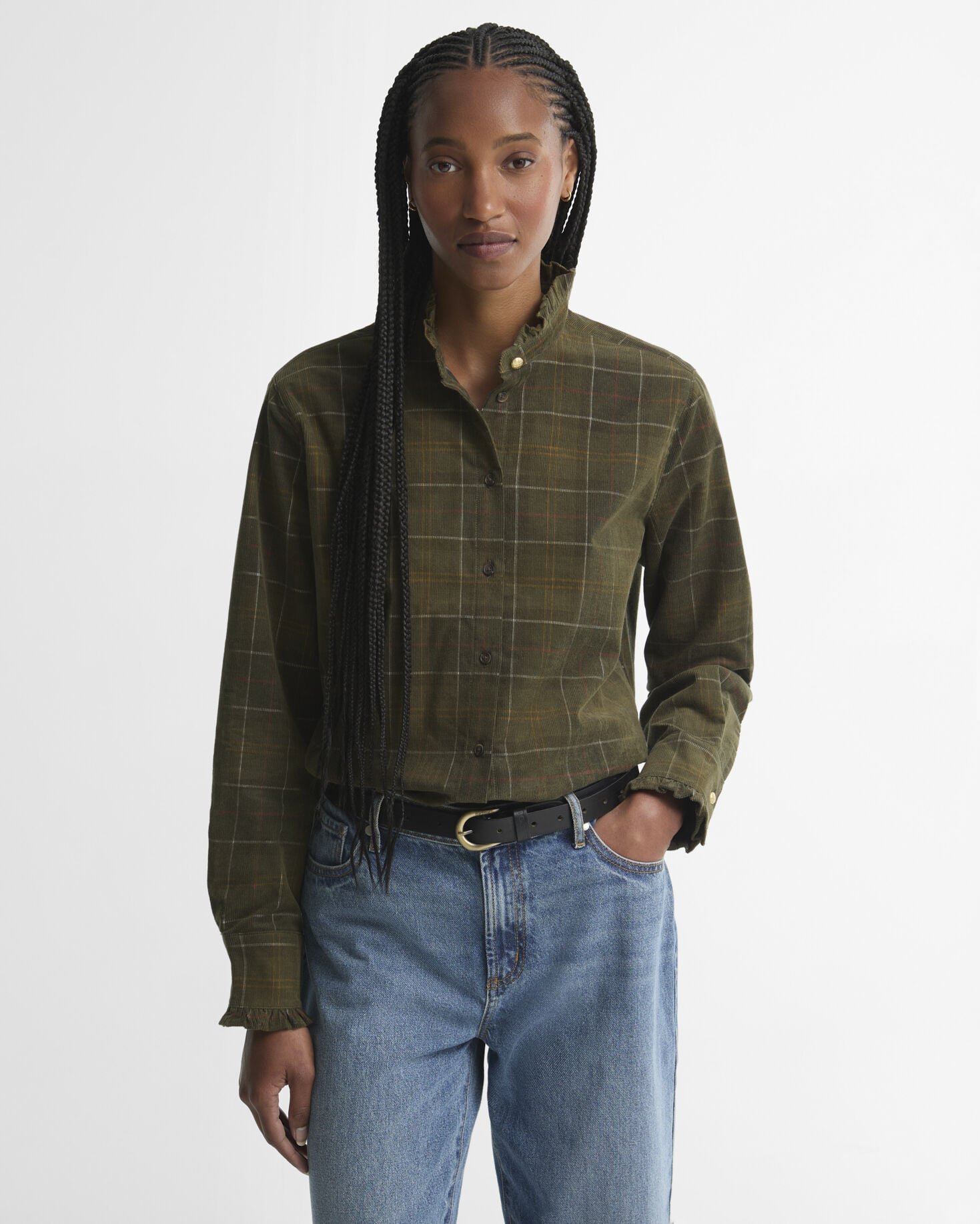 Barbour Hemd Shae Tartan Relaxed Fit Sage/Classic Tartan