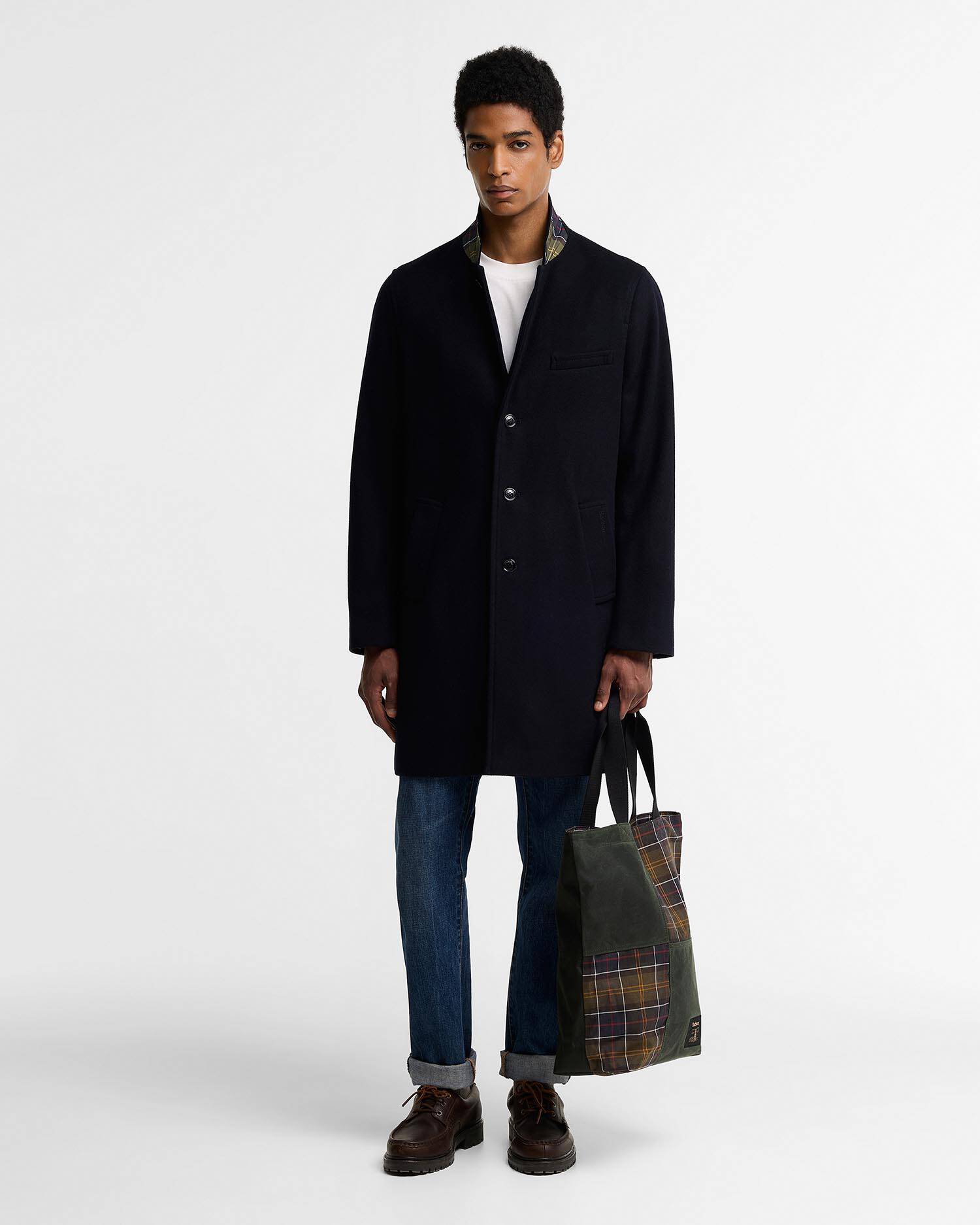 Field Patchwork Tartan Tote Bag Sage/Classic image number 1
