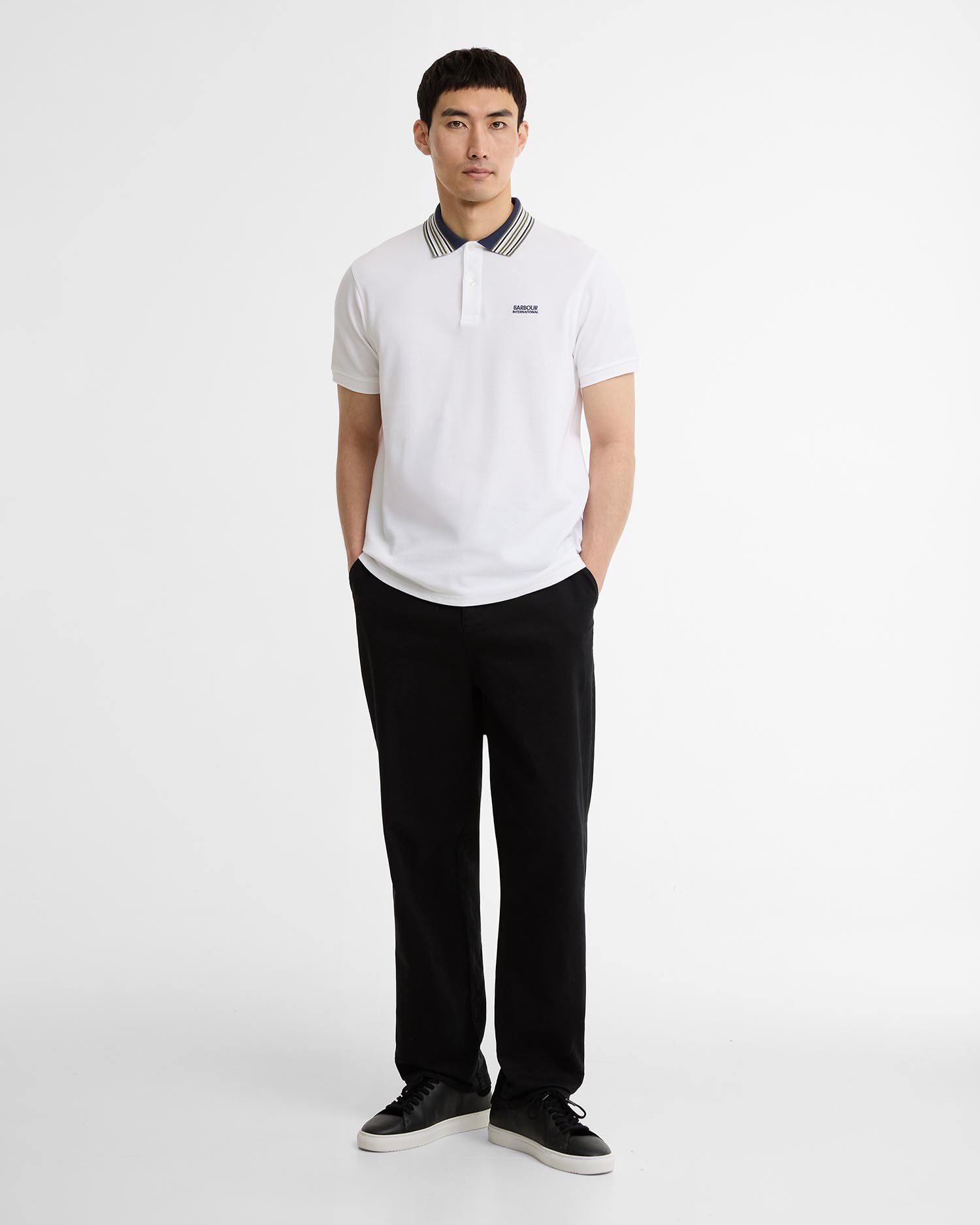 Poloshirt Neville Tipped White