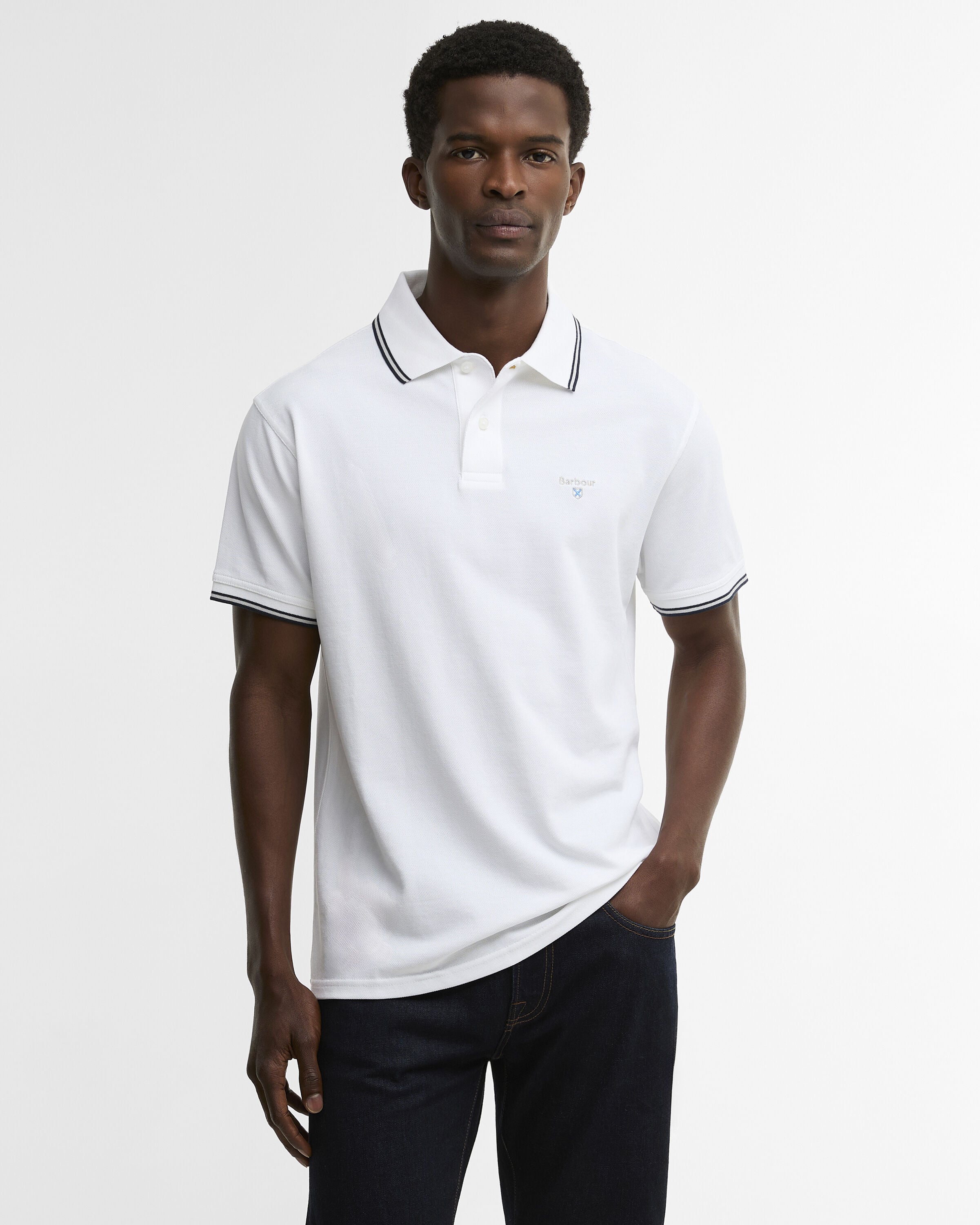 Fielding Tailored Short-Sleeved Polo Shirt White