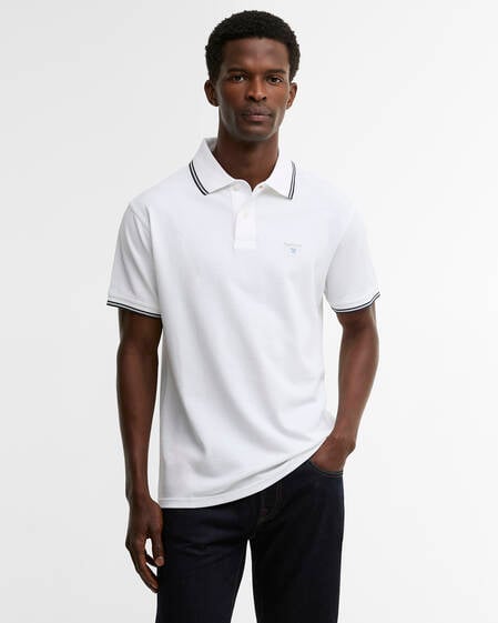 Fielding Tailored Short-Sleeved Polo Shirt White
