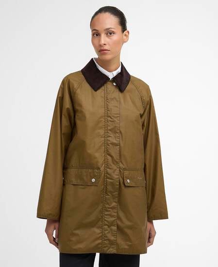 Giacca cerata Wren Sand/Navy Gingham Check