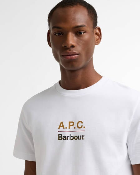 T-shirt da uomo Barbour x A.P.C. White