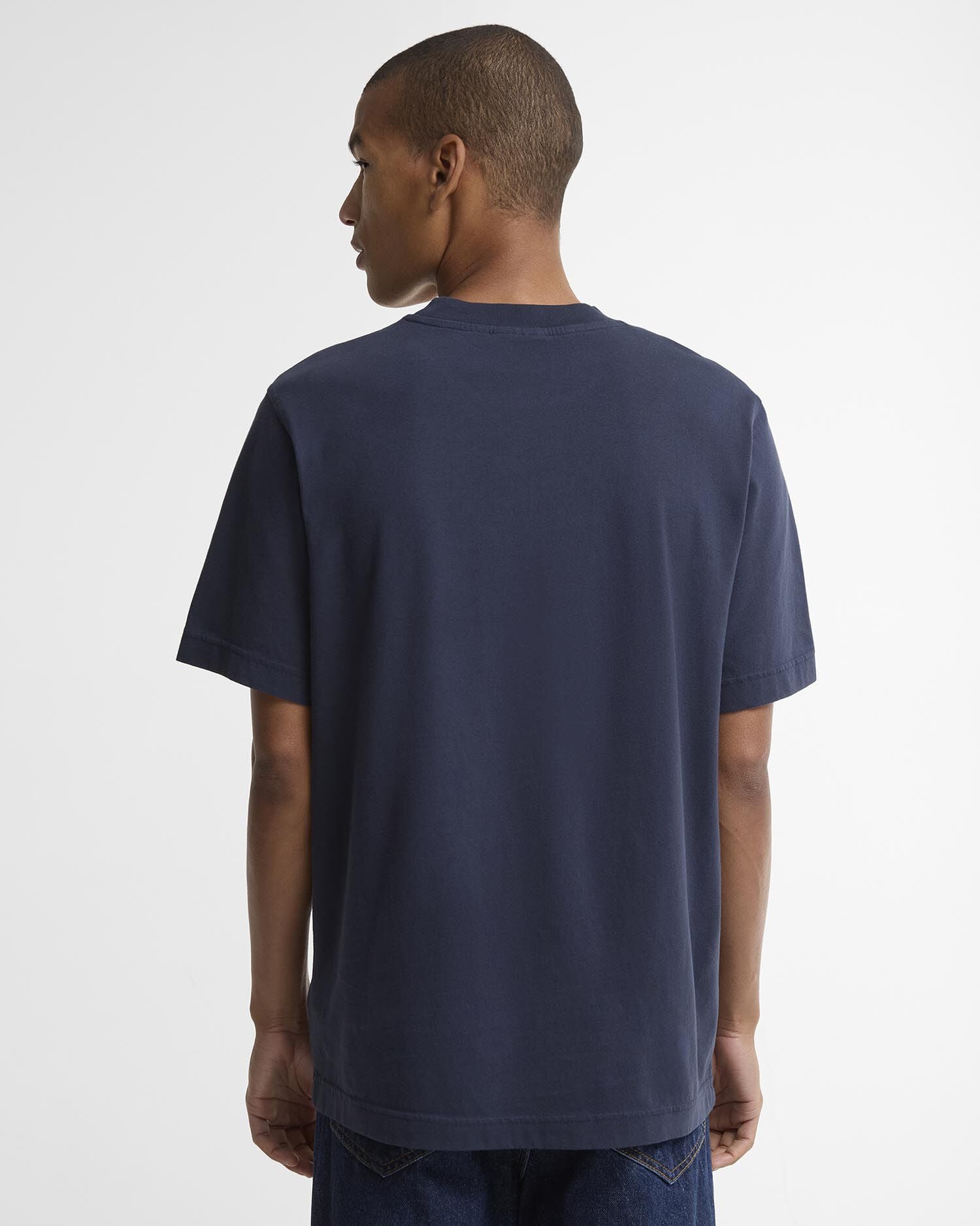 T-shirt Gone Fishing con vestibilit&agrave; comoda Barbour x Mul Navy