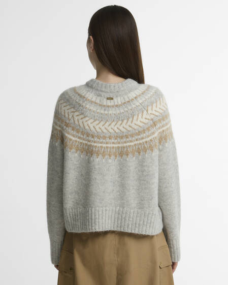 Barbour Pullover Annette Fairisle Rundhalsausschnitt Neutral Multi