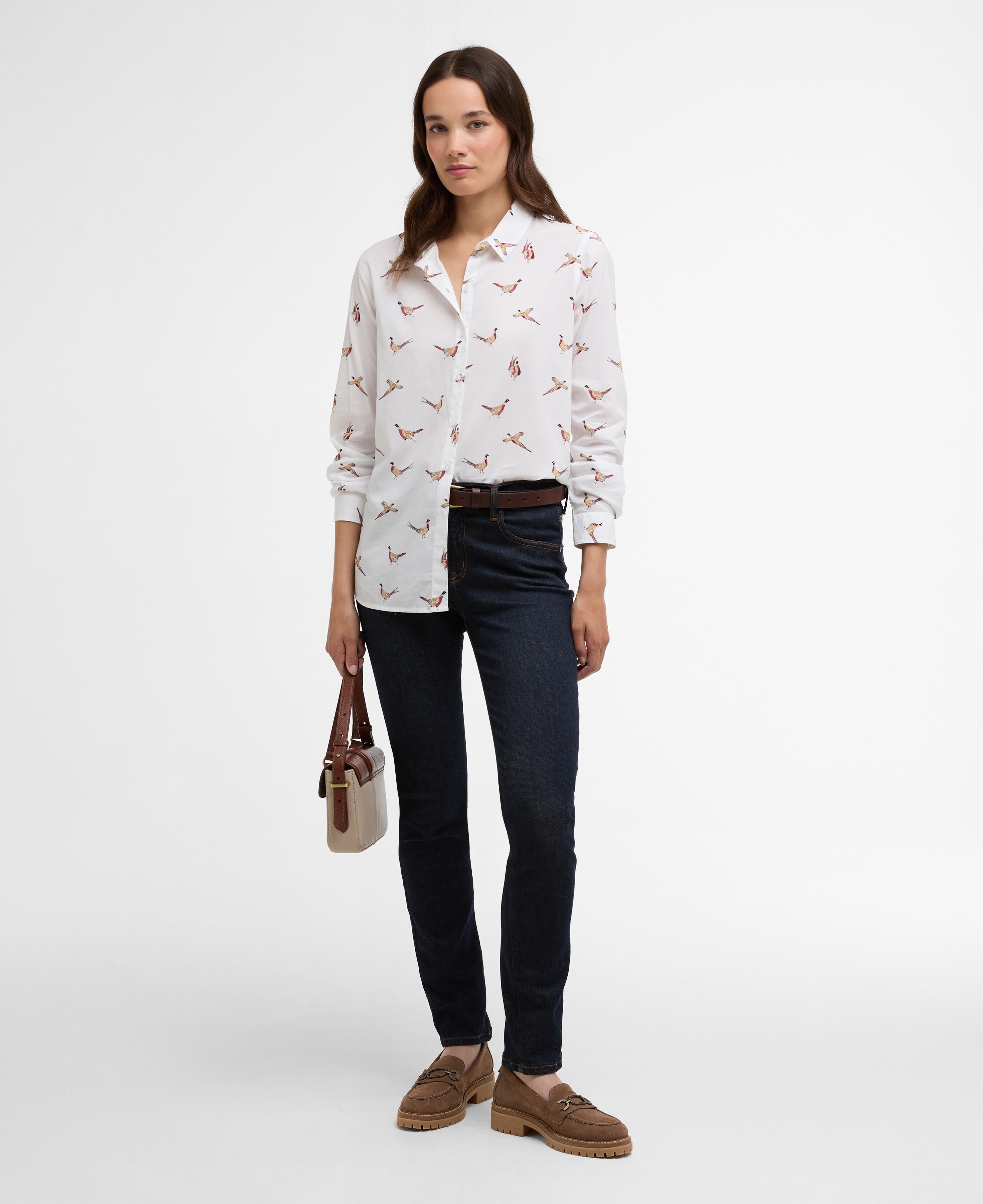 Safari Relaxed Long-Sleeved Shirt Pheasant Print