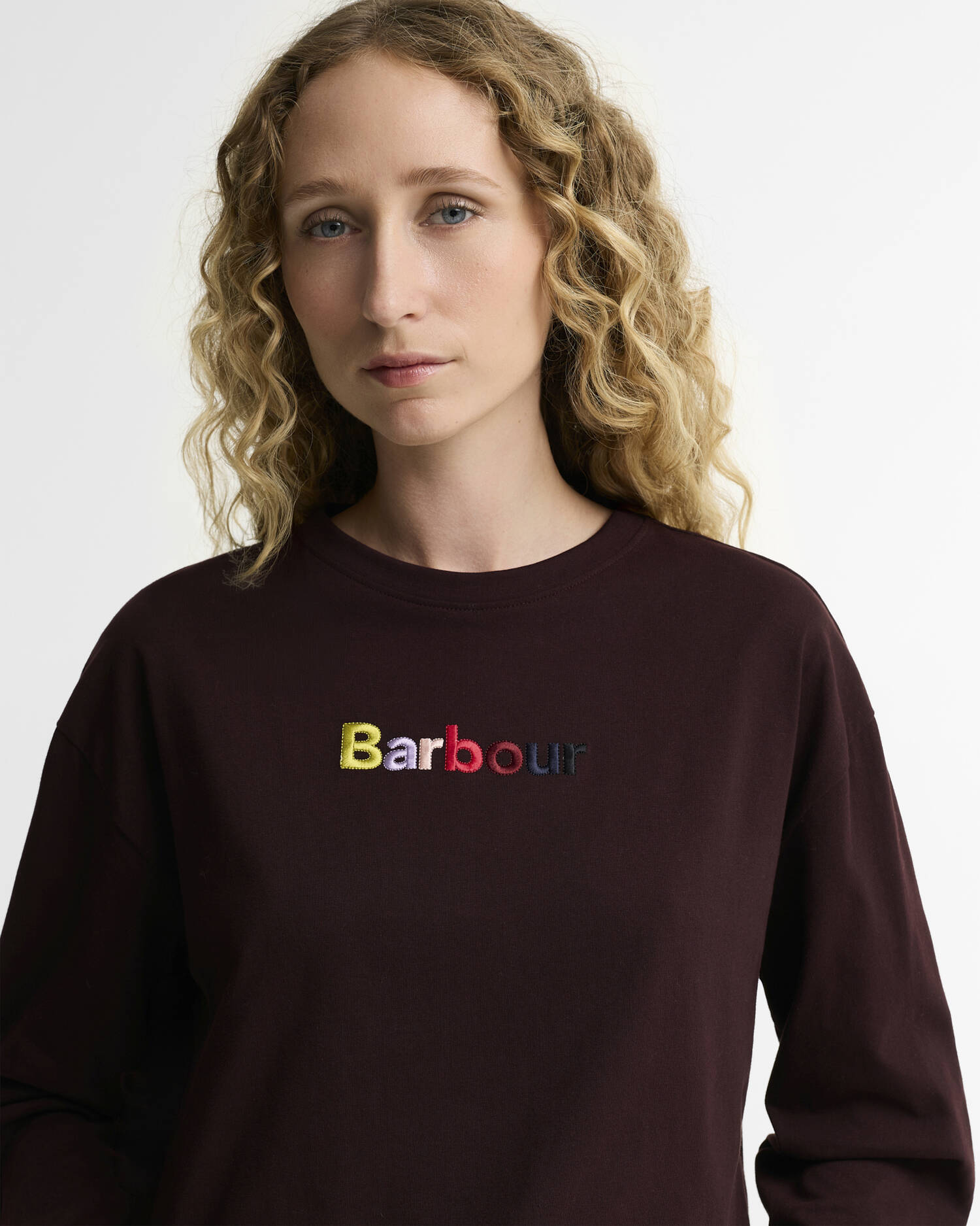 Barbour Langarmshirt Amesbury Fig image number 3