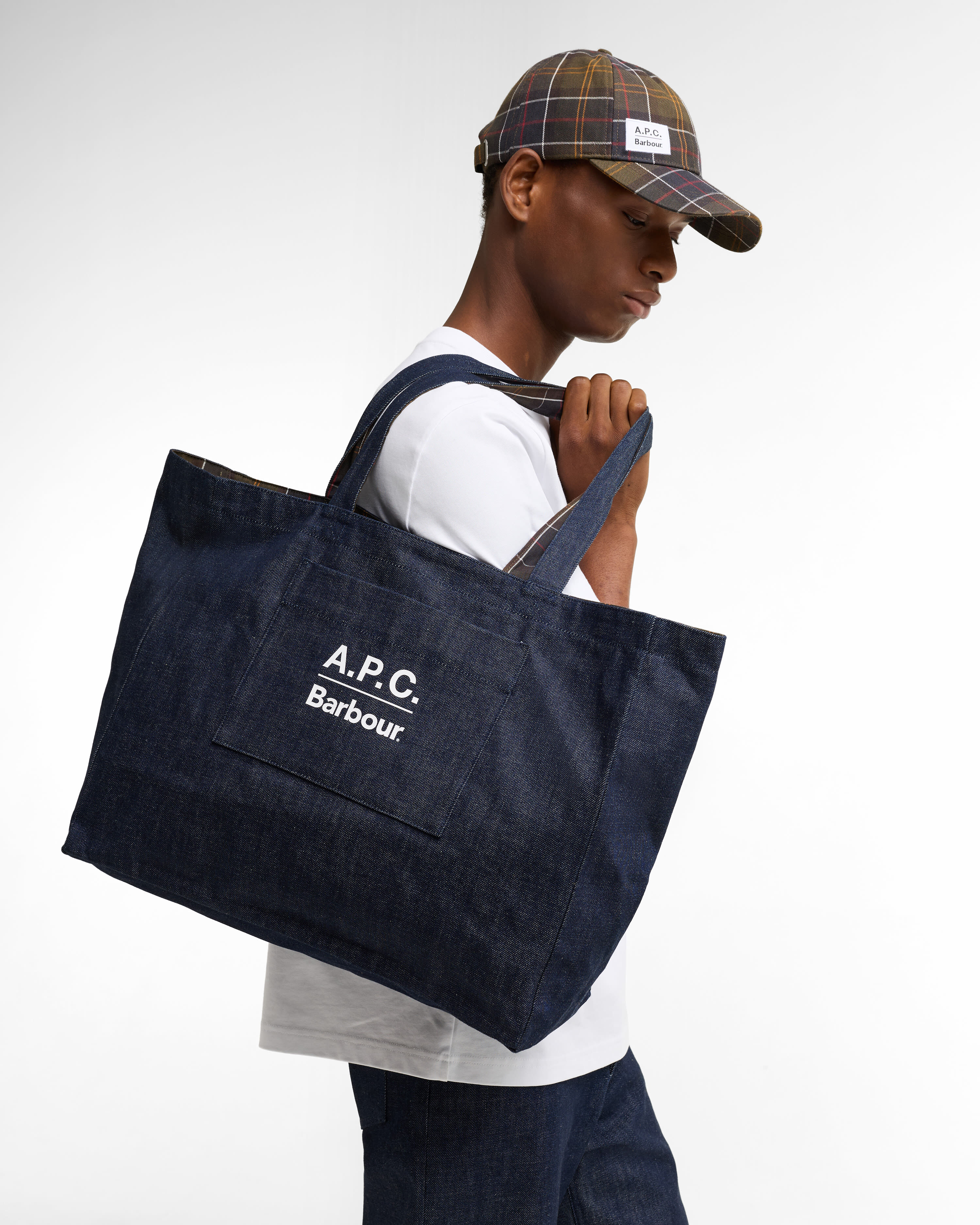 Borsone in denim Barbour x A.P.C. Denim