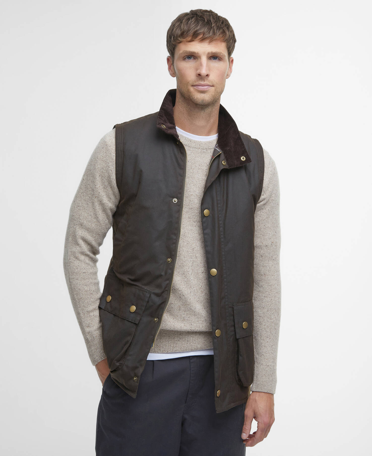 Westmorland Waxed Gilet Olive image number 0