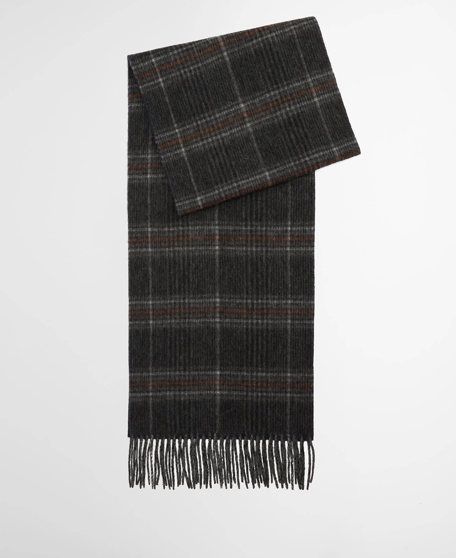 Sciarpa reversibile in lana d'agnello Marsden Grey/Navy image number 0