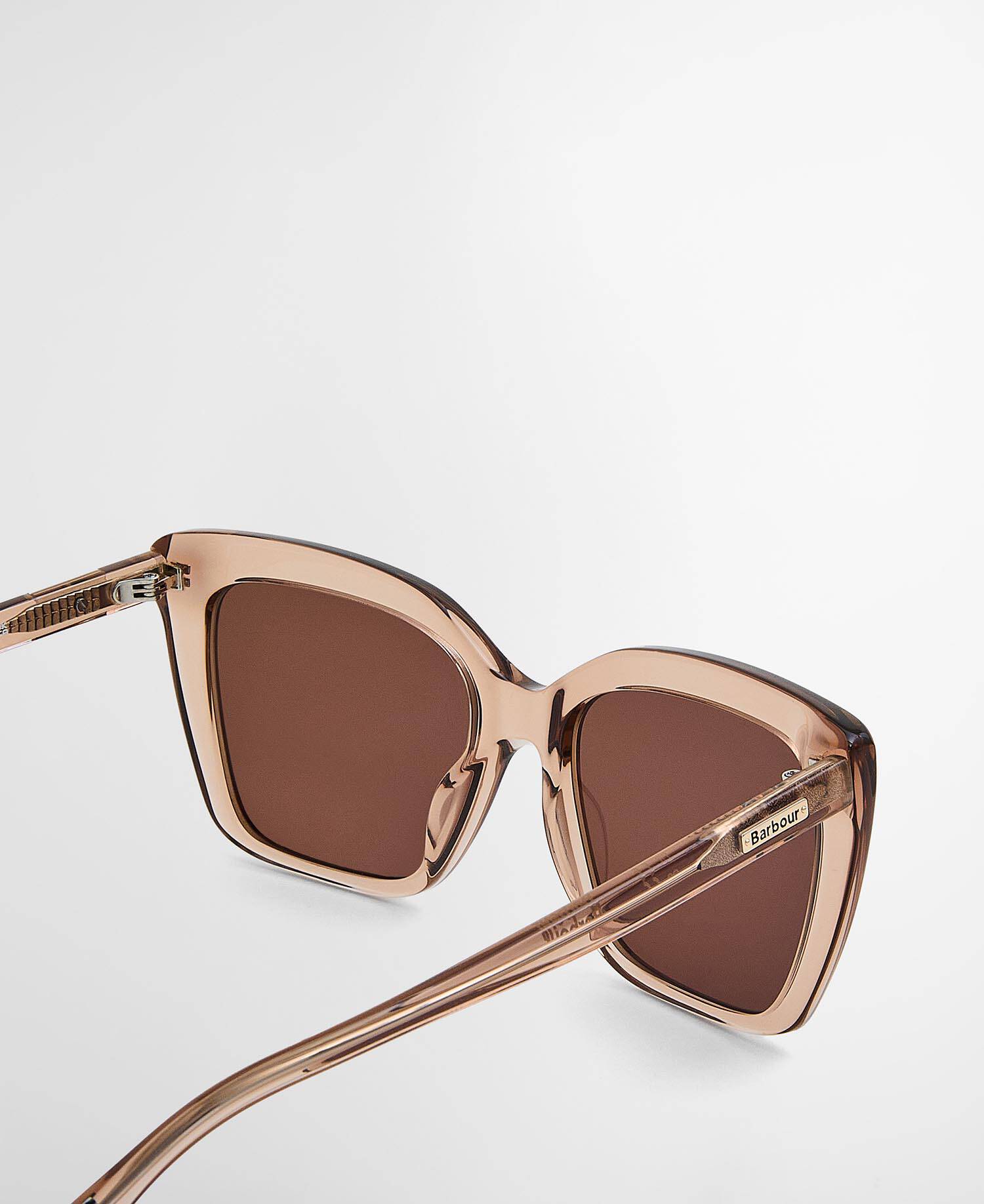Square Cat Eye Sunglasses c2 Light Brown image number 2