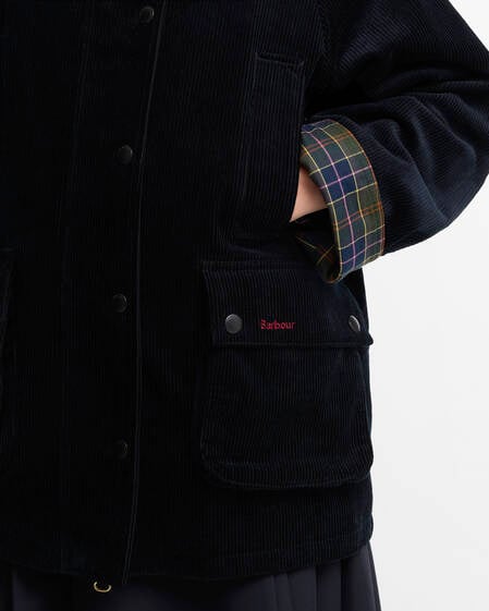 Paul Smith Loves Barbour Damen Freizeitjacke Cord Beaufort Dk Navy/Classic/Muted