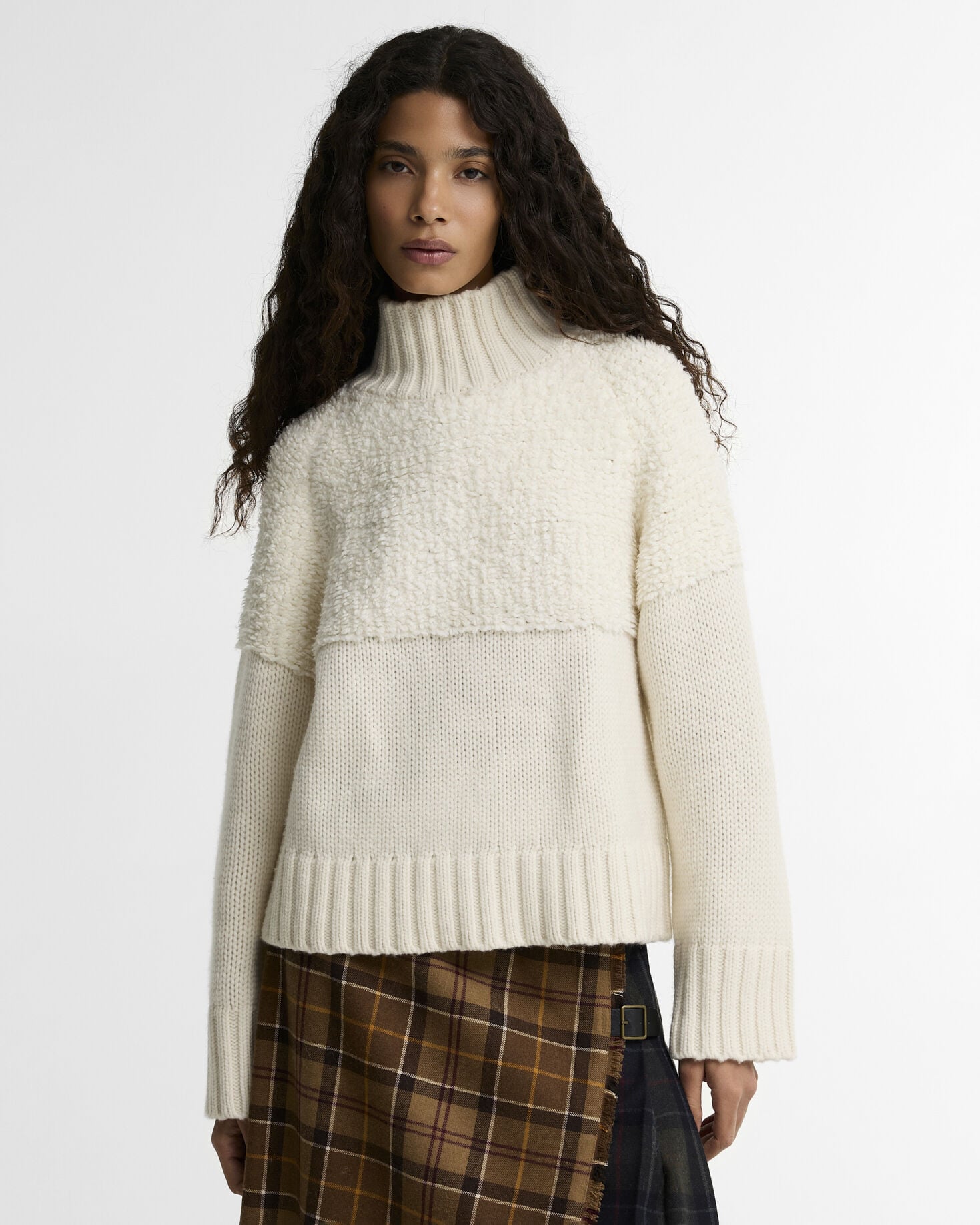 Rothley Funnel Neck Jumper Ecru