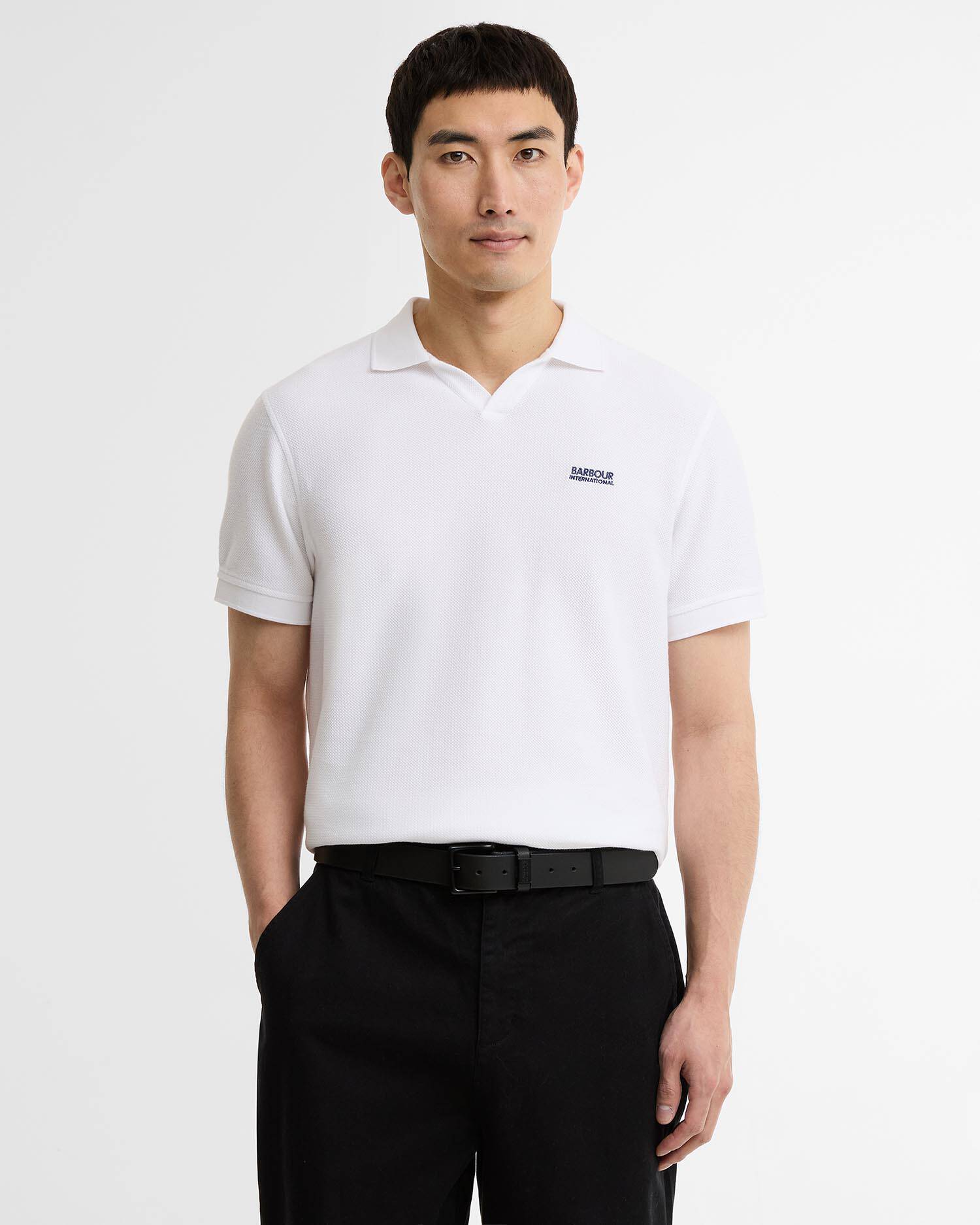 Milbank Textured Polo Shirt White image number 0