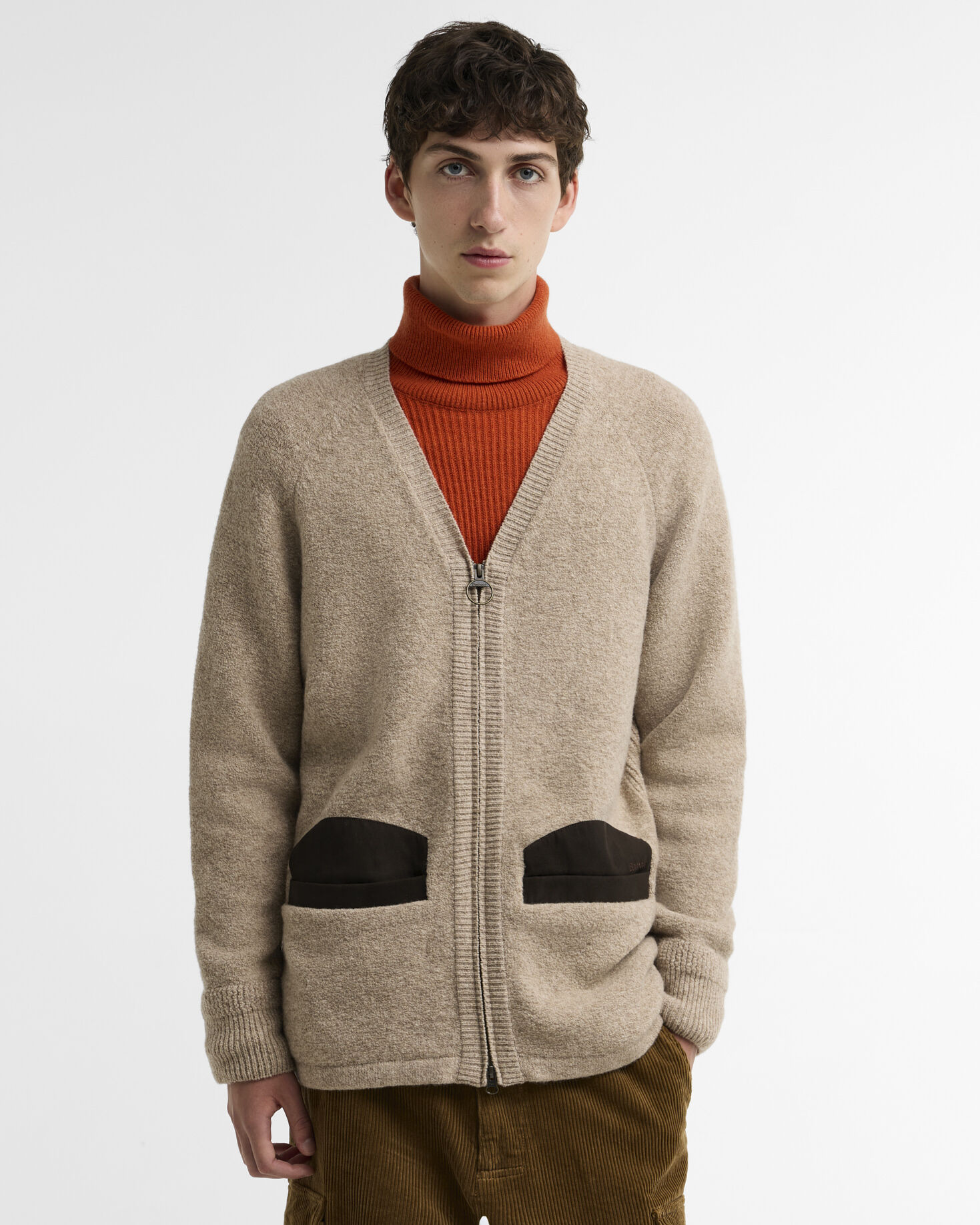 Barbour x Norbit Wool Boucle Cardigan Oatmeal