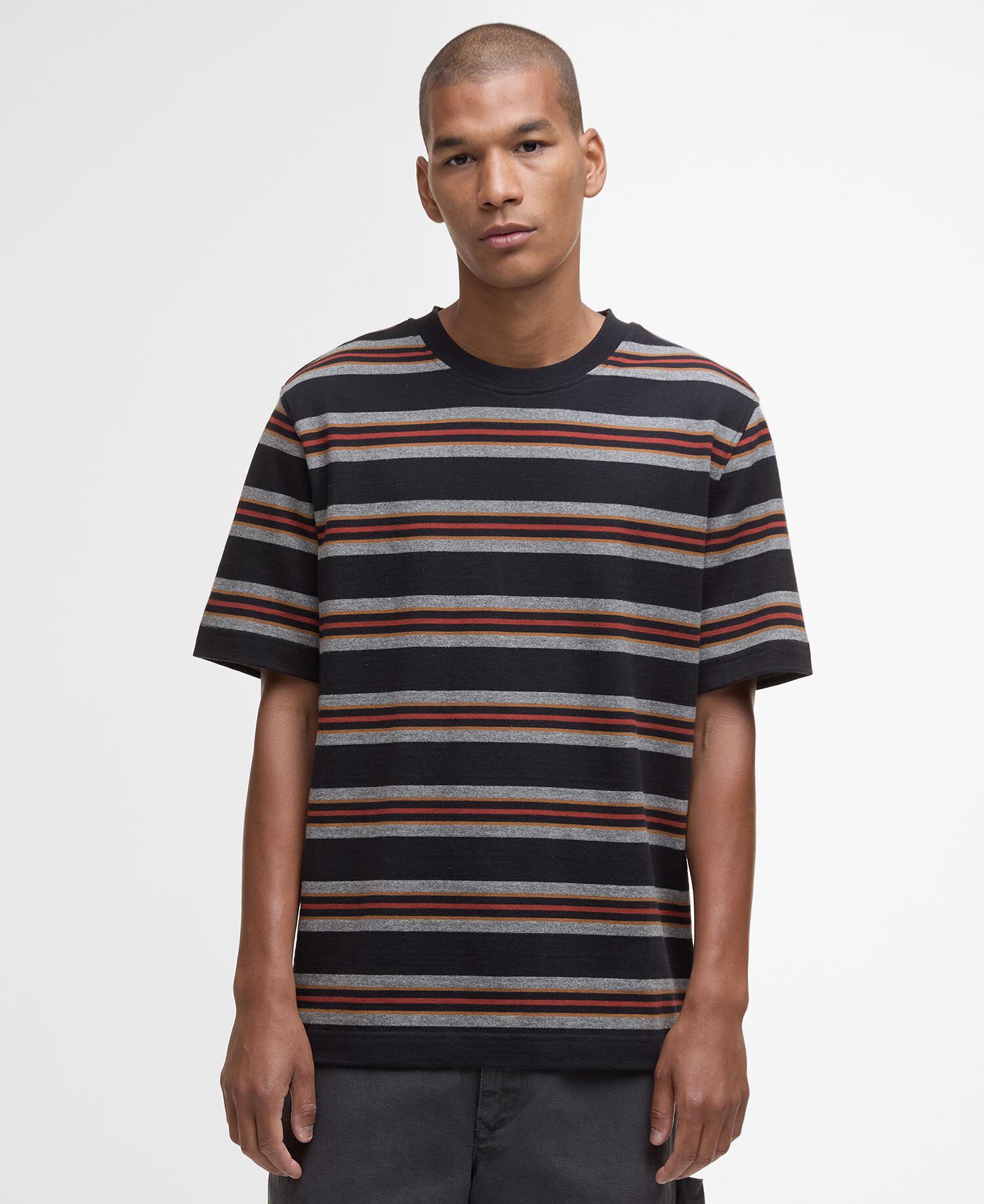 T-Shirt Sandwick Striped Relaxed Black