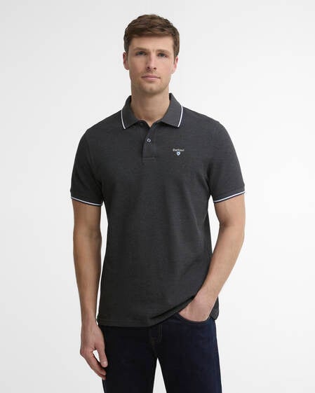 Fielding Tailored Short-Sleeved Polo Shirt Charcoal