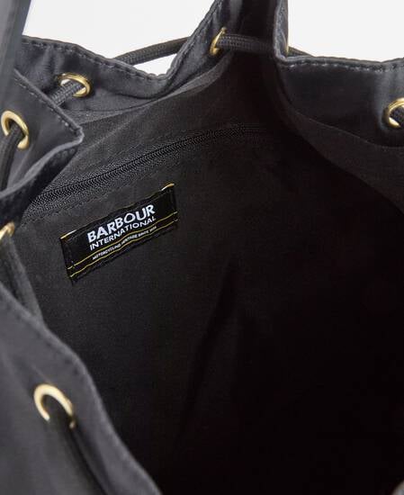 Qualify Large Drawcord Tote Bag Black