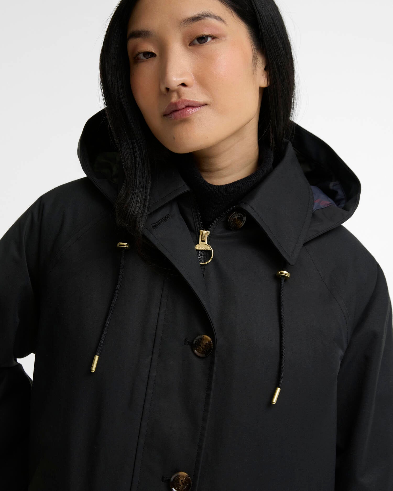 Barbour Jacke Harleigh Waterproof Black/Shadow Classic image number 3