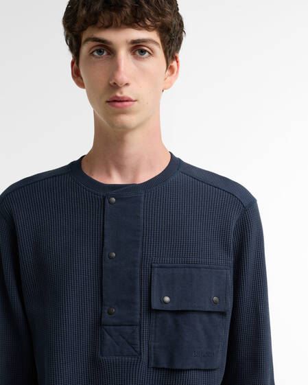 Barbour x Norbit Relaxed Waffle Shirt Navy