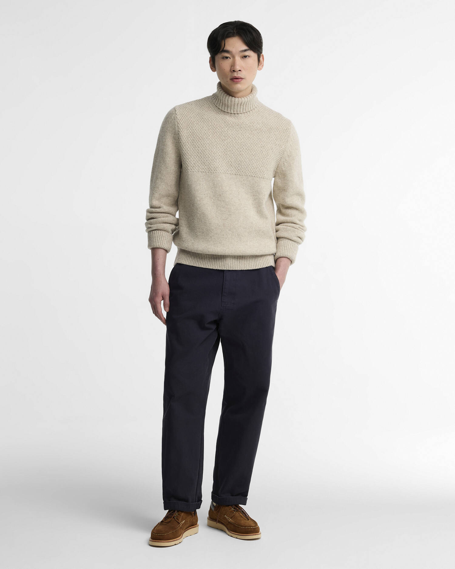 Northcliffe Submariner Rollneck Jumper Fog image number 1