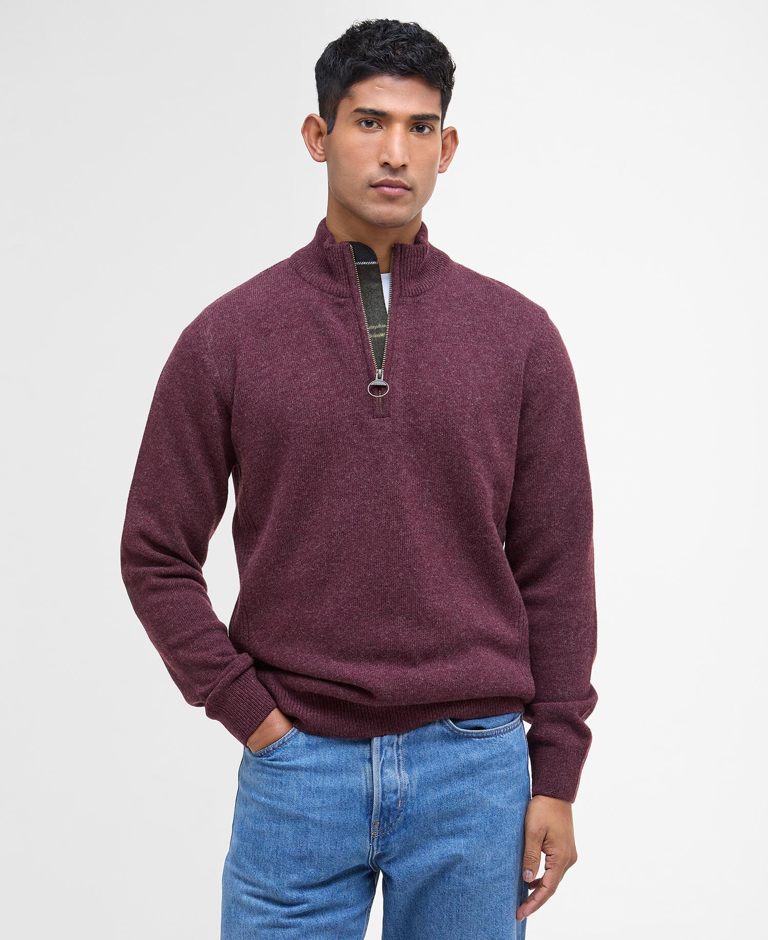 Holden Quarter-Zip Jumper Ruby Marl