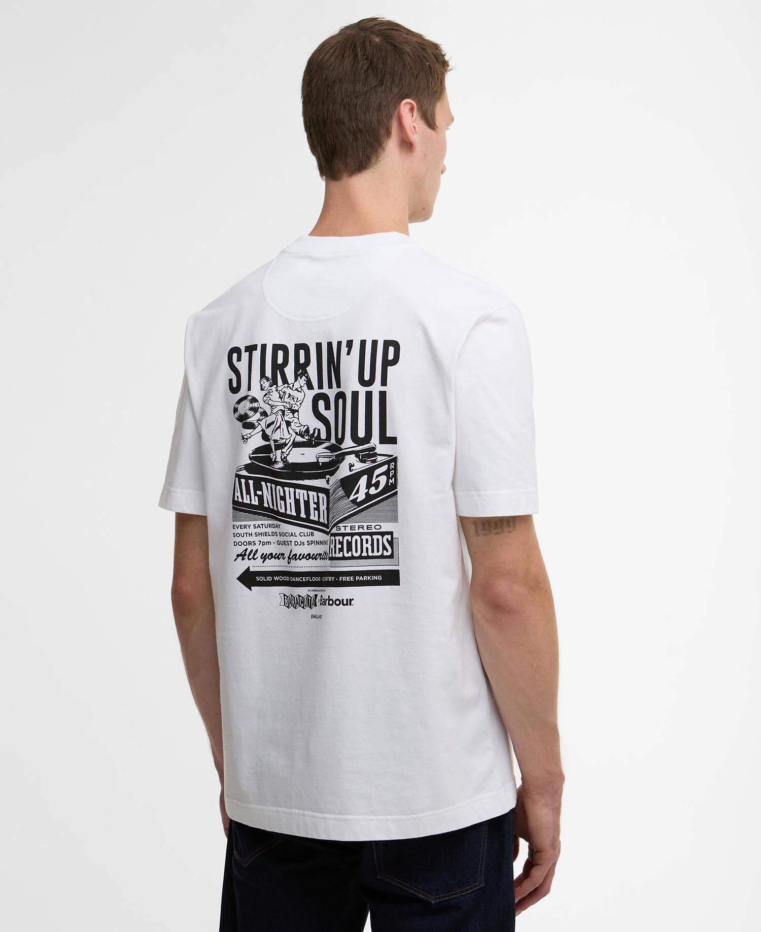 Barbour x Baracuta All Nighter Oversized T-Shirt White image number 2
