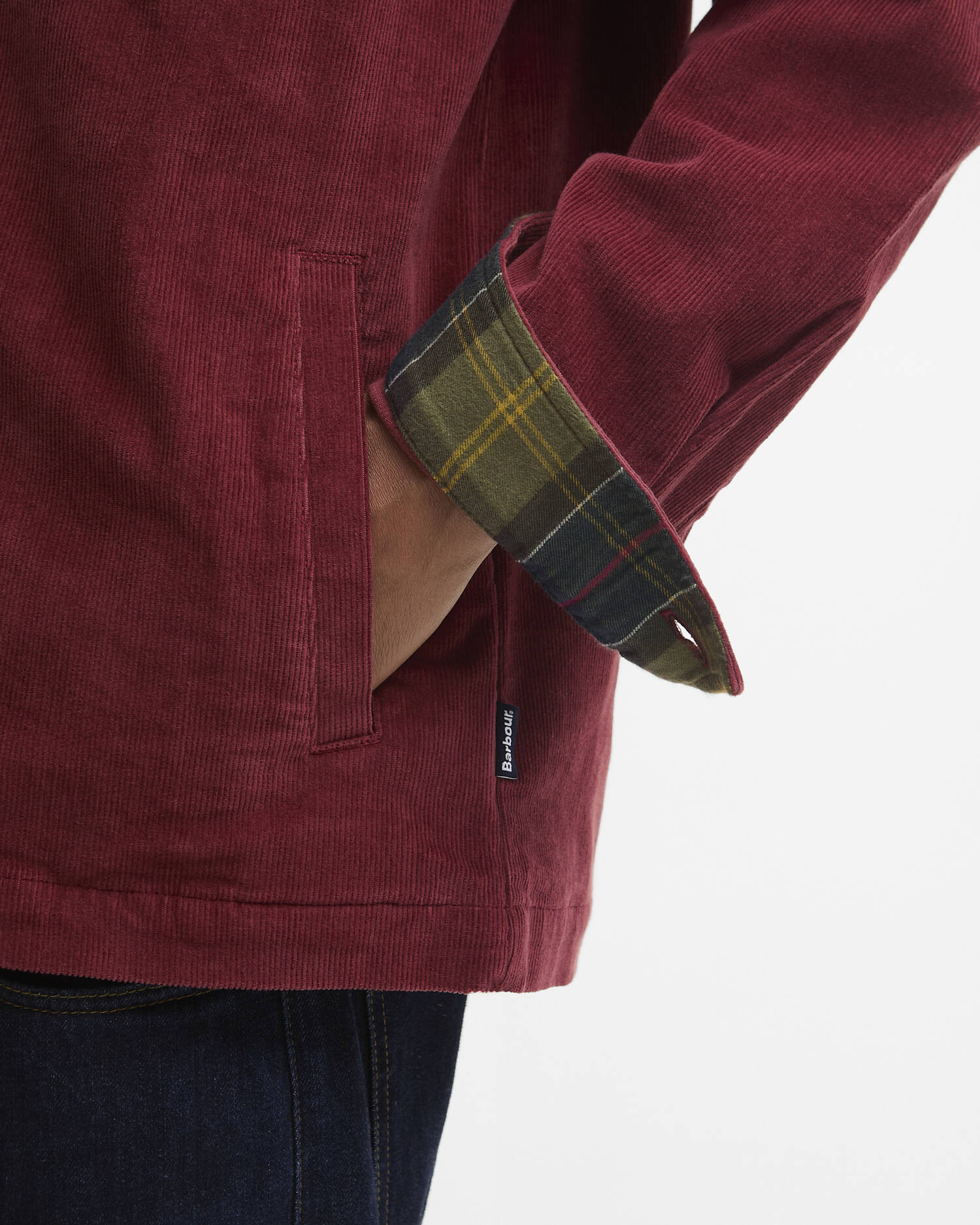 Barbour Cordovershirt Tartan Trimmed Russet Brown image number 4