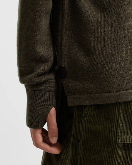 Barbour x Norbit Wollpullover Funnel Neck Olive