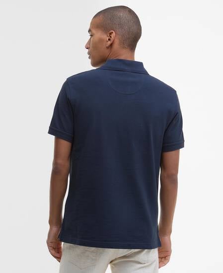 Tartan Pique Polo Shirt New Navy