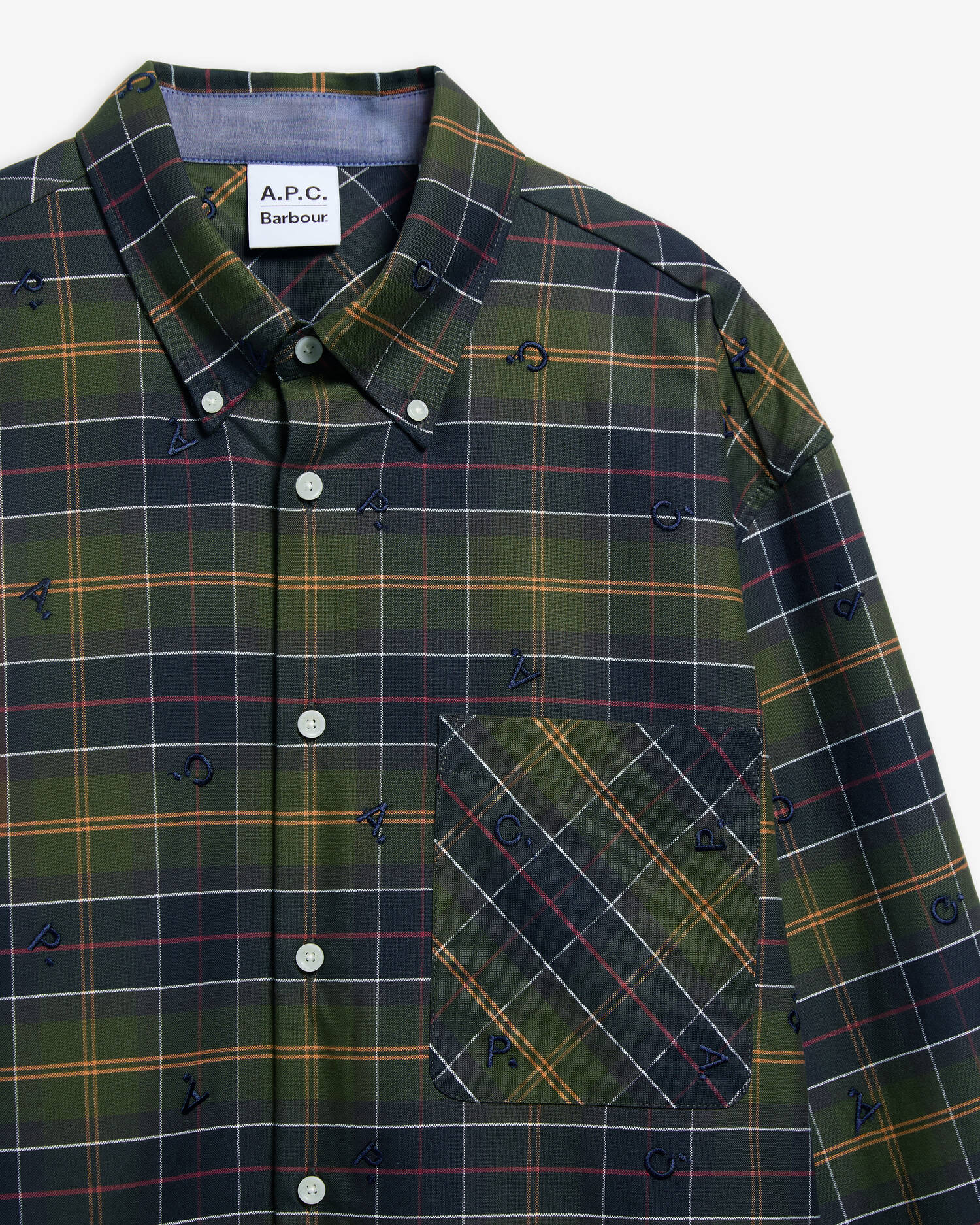 Barbour x A.P.C. Hemd Monogram Tartan Classic Tartan image number 7