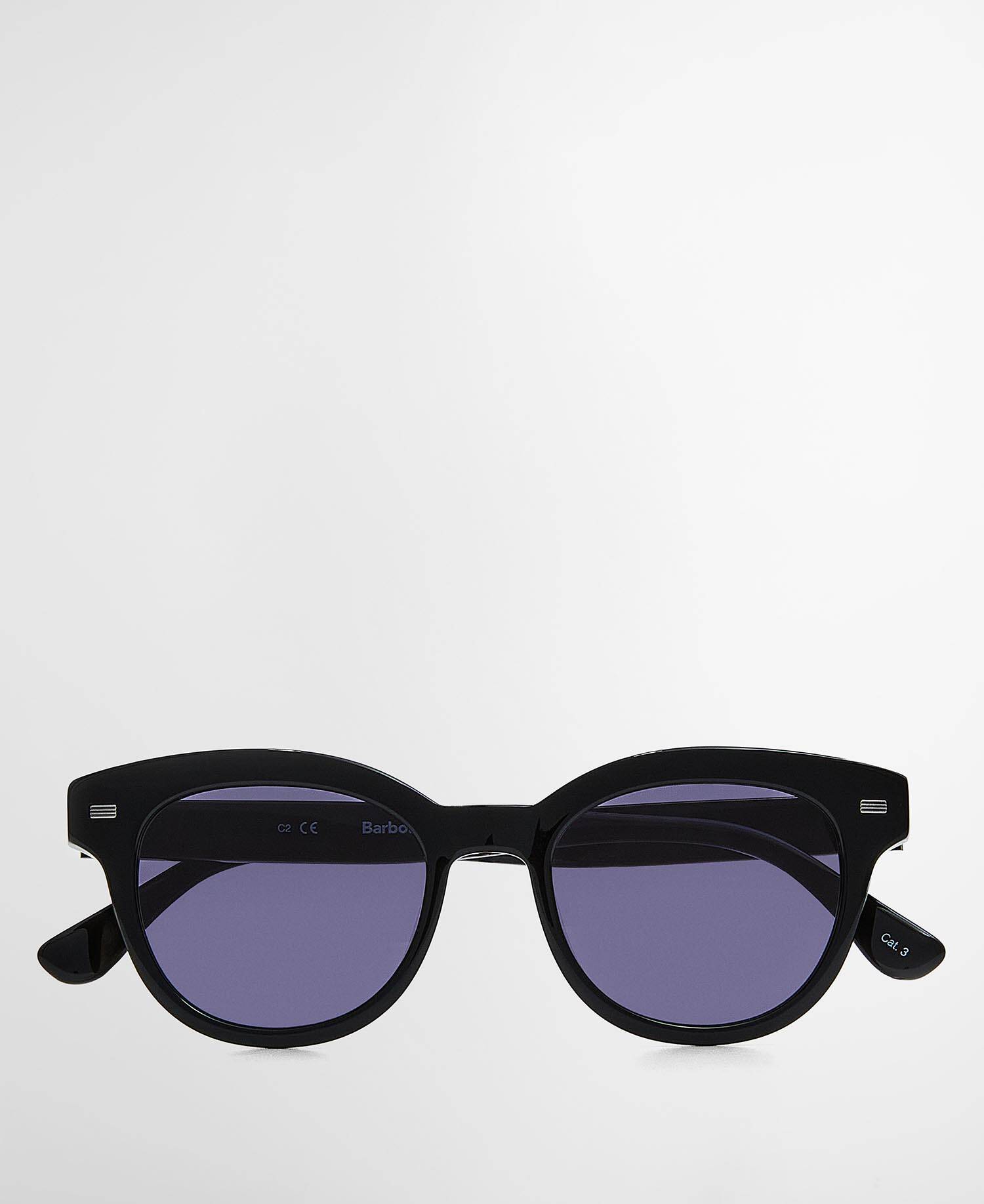 Rounded Sunglasses Black image number 0