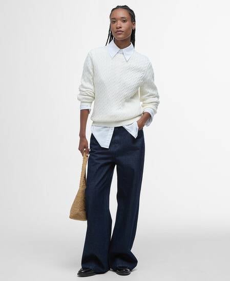 Hartland Crew Neck Jumper Cloud