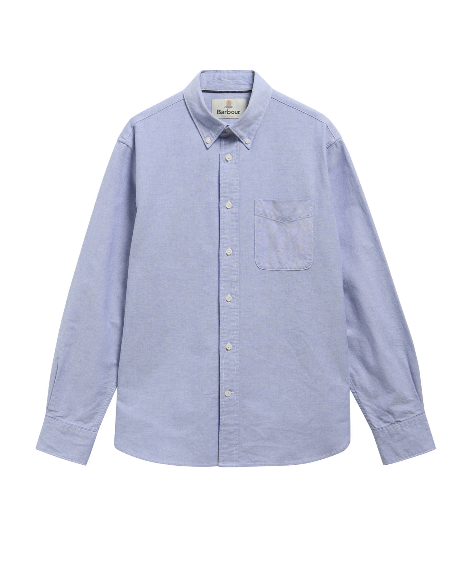 Oxford Striped Authentic-Fit Long-Sleeved Shirt Blue image number 2