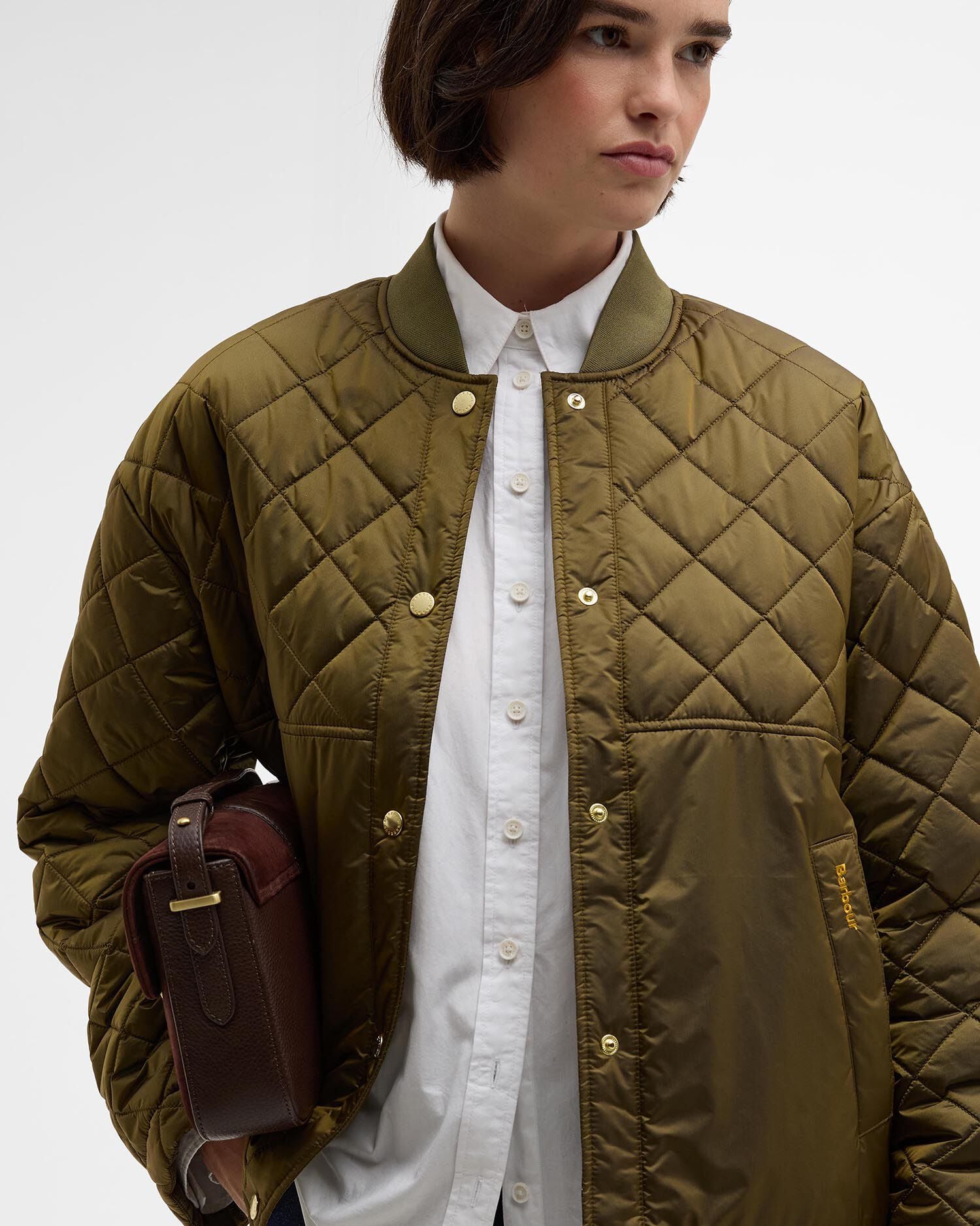 Steppjacke Wetherby Golden Olive/Ancient Tartan