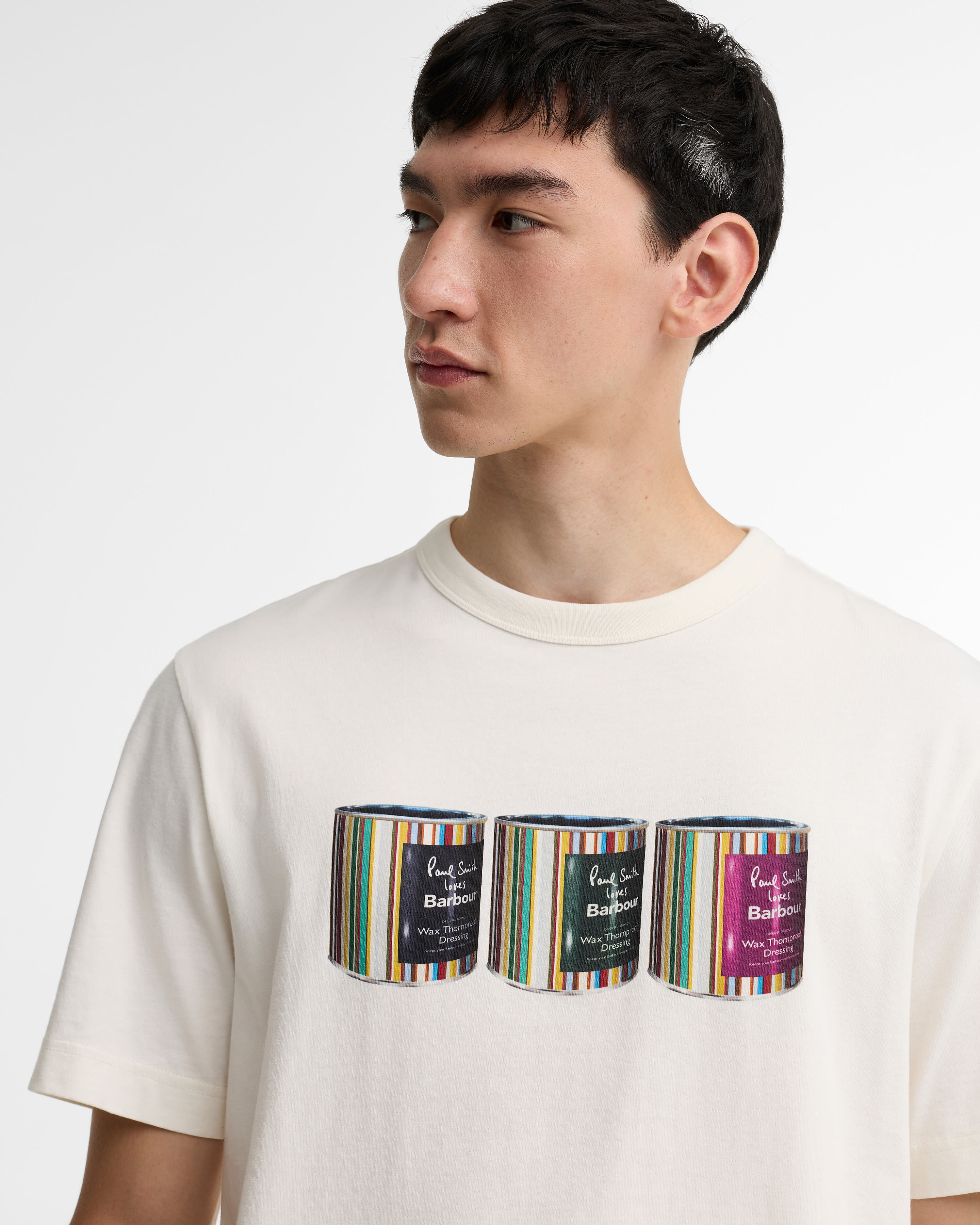 Paul Smith Loves Barbour Tinned Graphic T-Shirt Whisper White