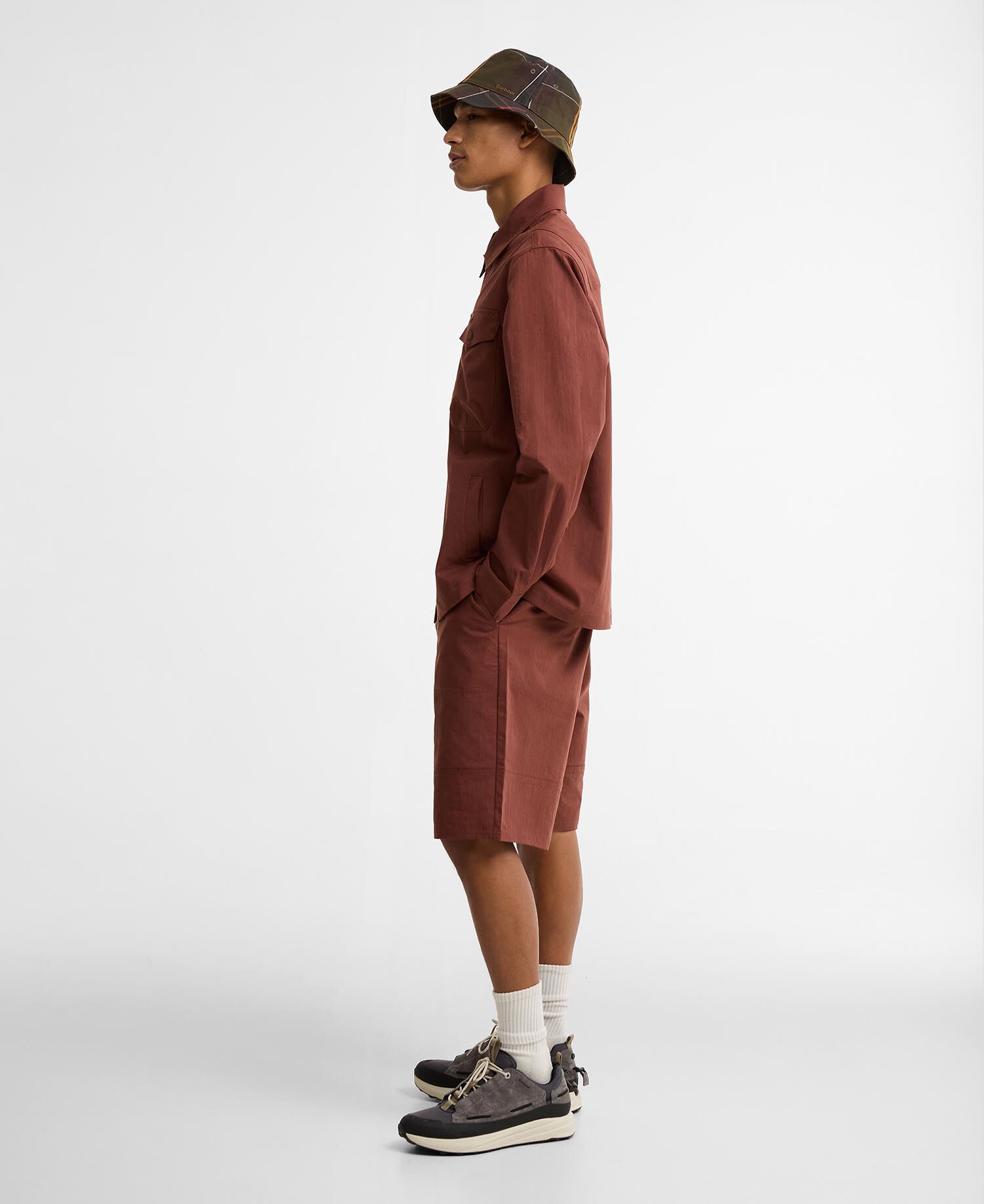 Overshirt Strickland Textured Burnt Pepper