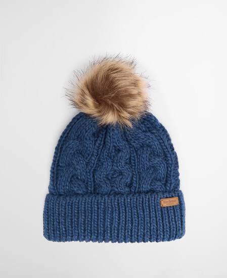 Beanie Penshaw Cable Knit Navy Peony