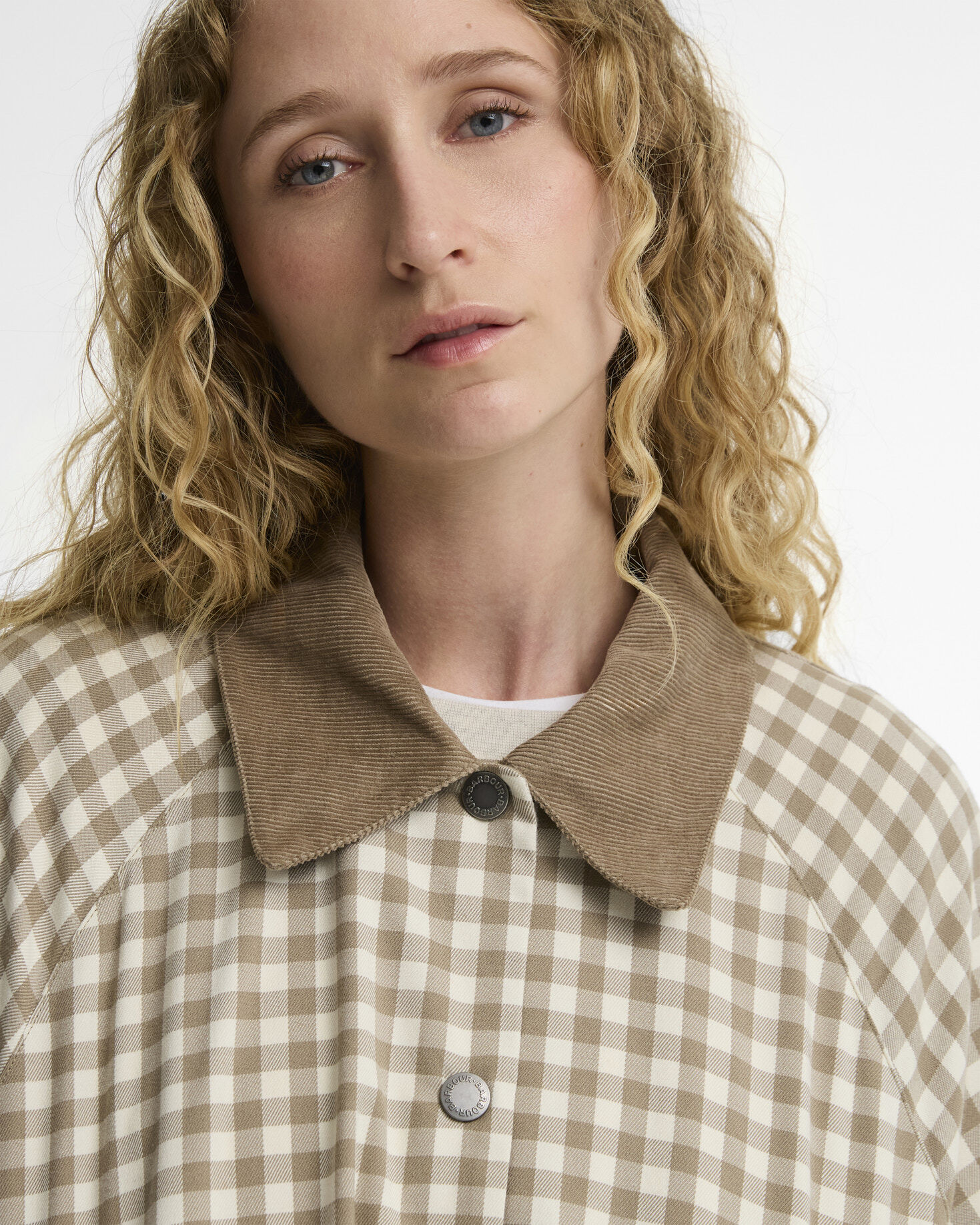 Ovingham Gingham Casual Jacket Sand/Neutral