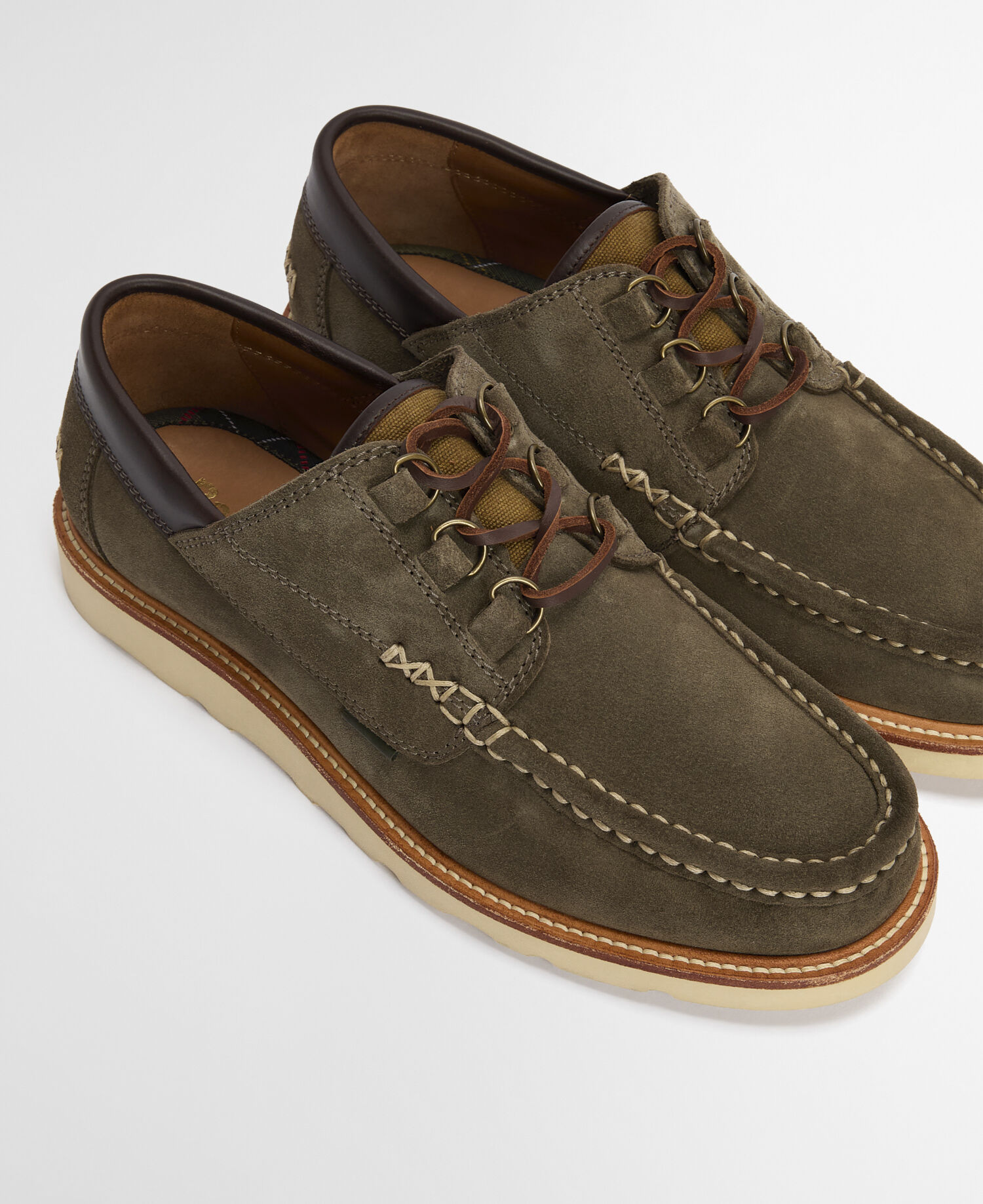 Murtun Moccasin Shoes Moss Grey Suede