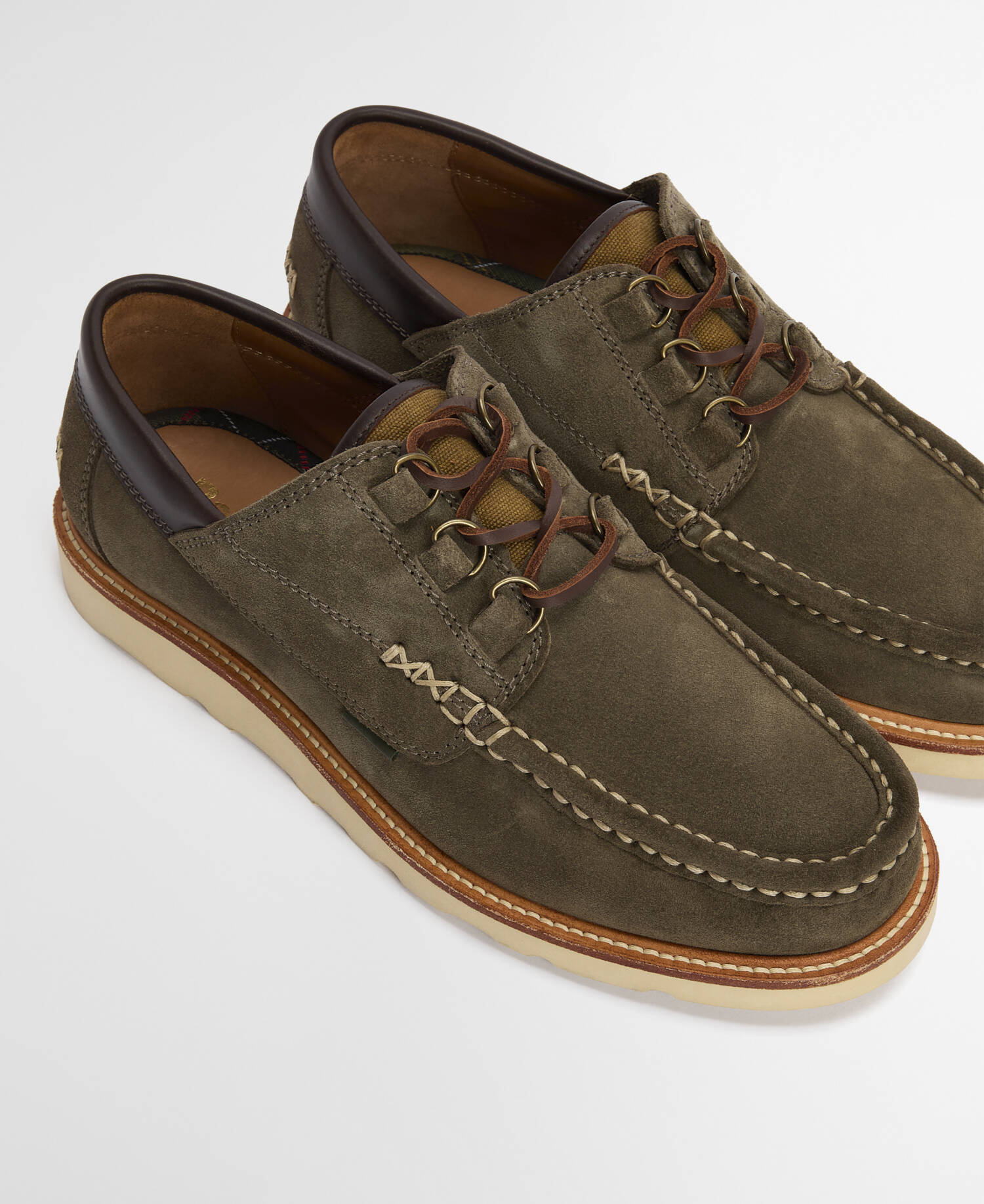 Murtun Moccasin Shoes Moss Grey Suede image number 2