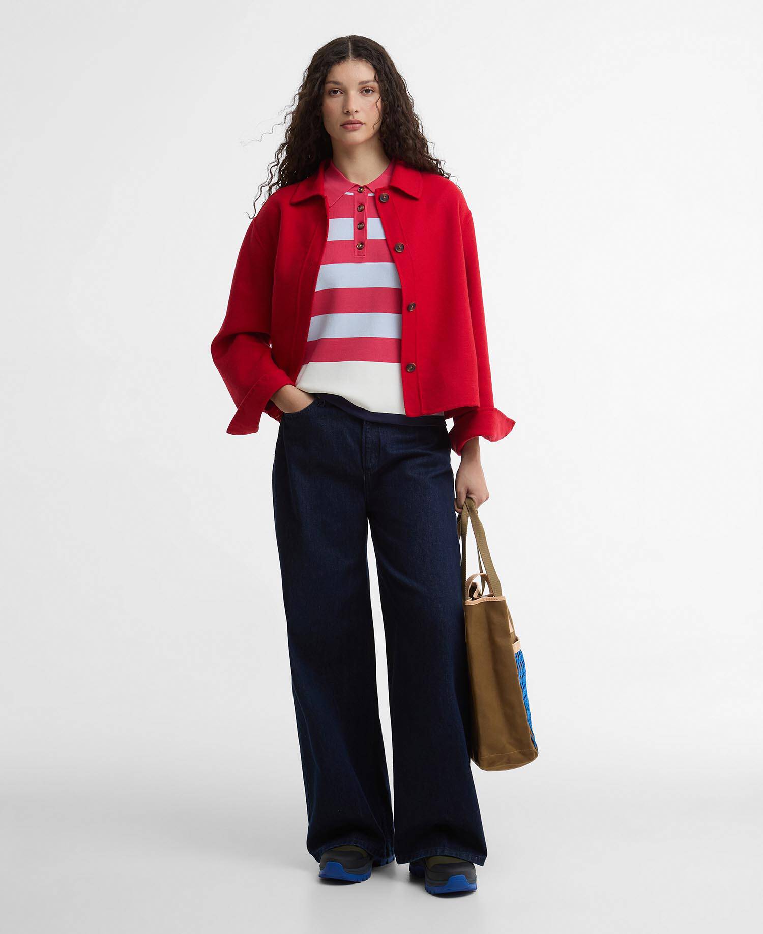 Paul Smith Loves Barbour Strickpoloshirt Felton Striped Multi Stripe image number 1