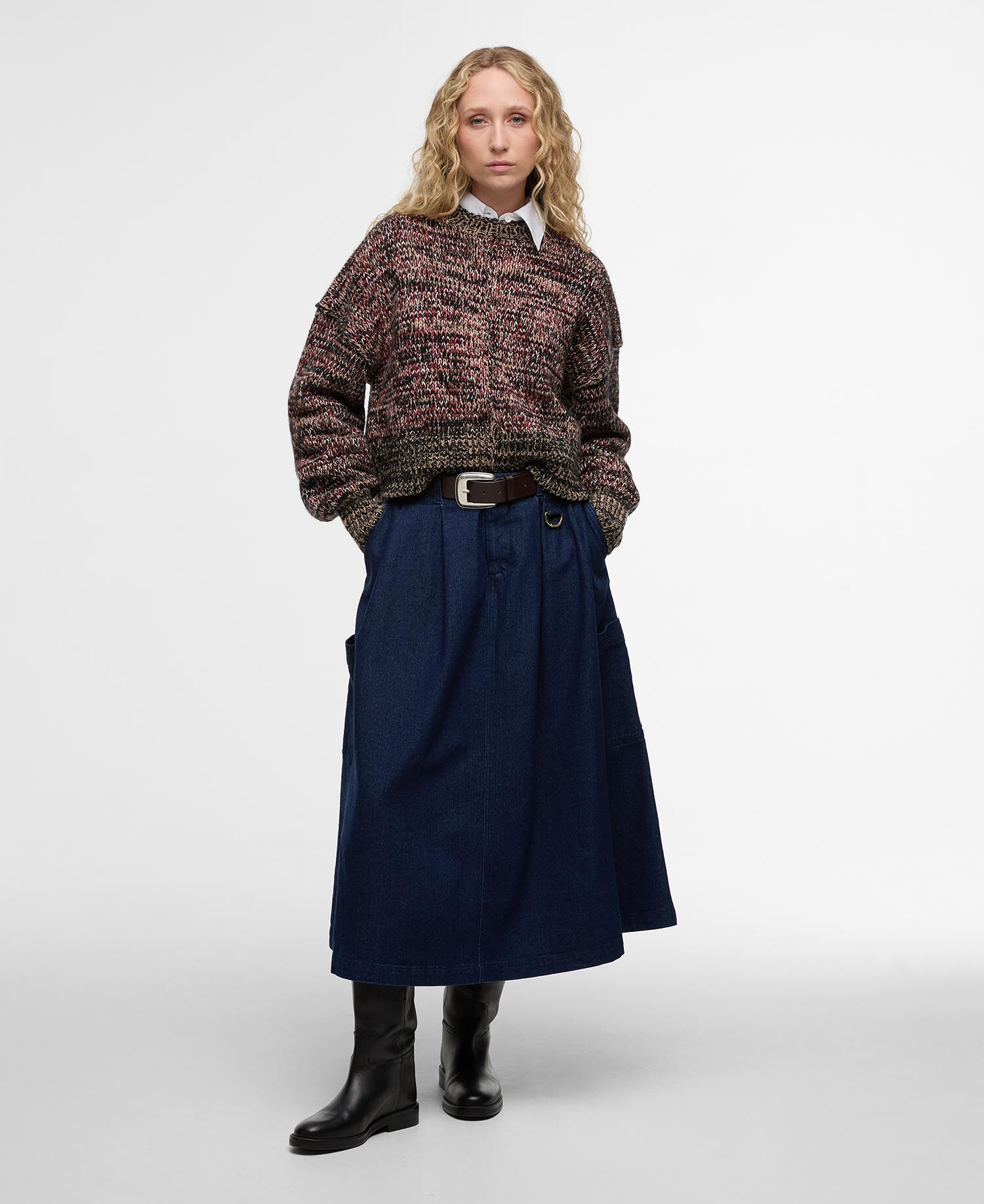 Saima Merino-Blend Crew Neck Jumper Multi