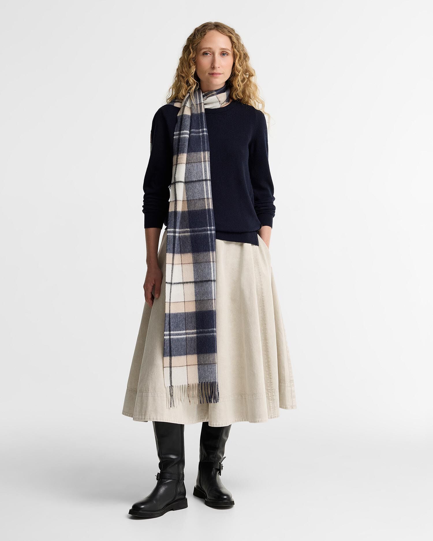 Schal Tartan Cashmere Lt Birchwood Dress Tartan