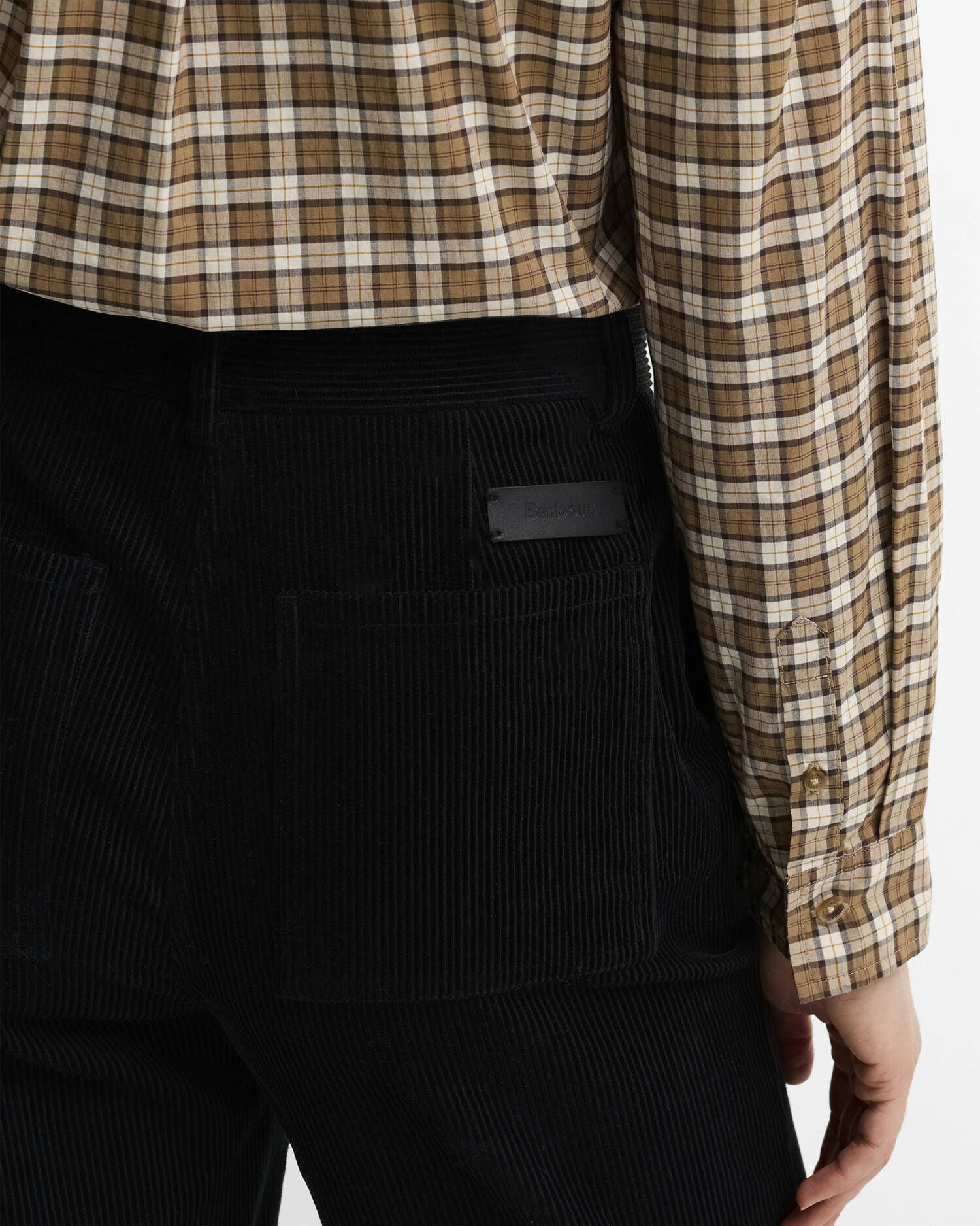 Emmy Cord Flared Trousers Black image number 3